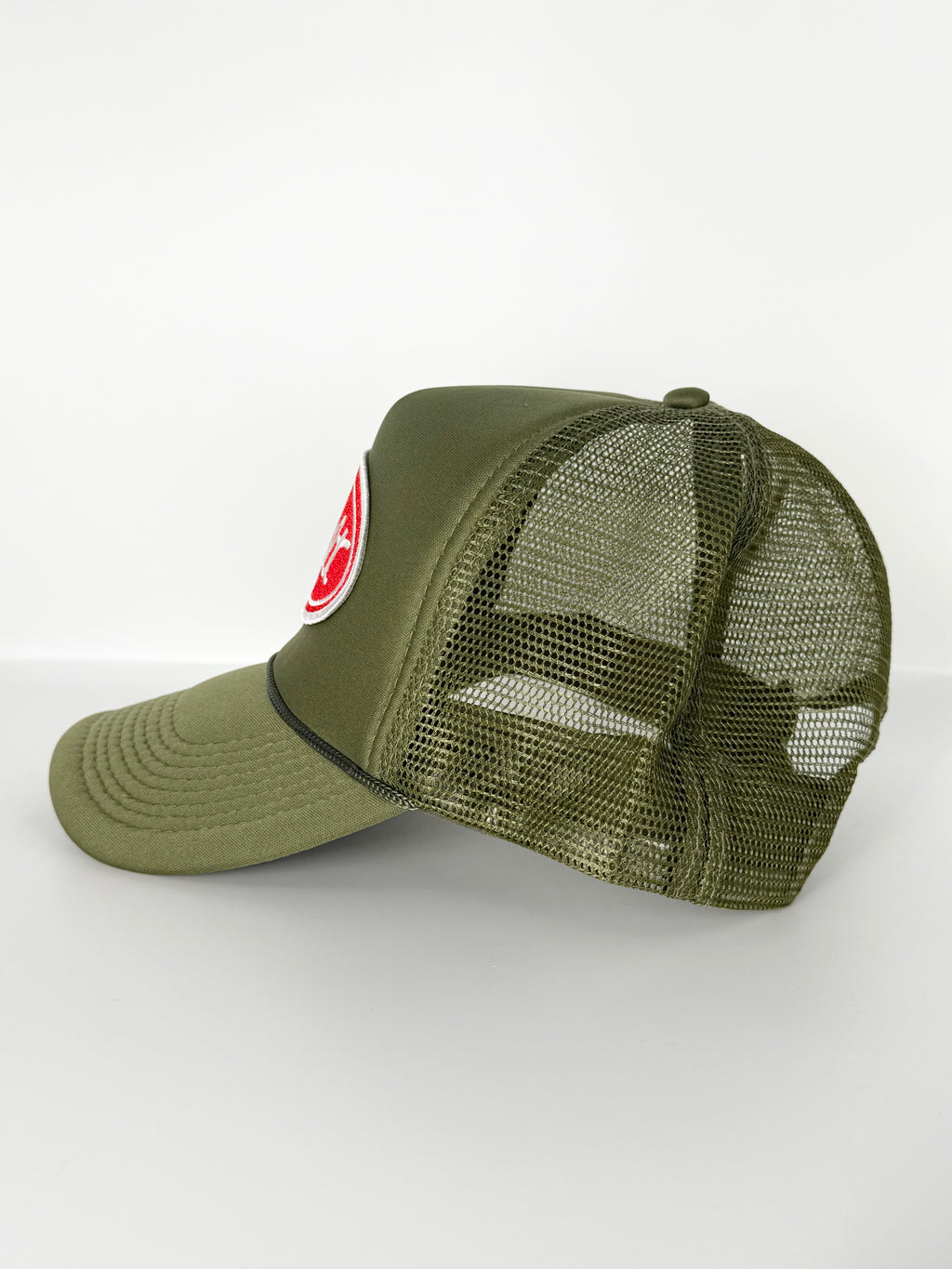 Peterbilt 379 Trucker Mesh Snapback Cap Olive Green