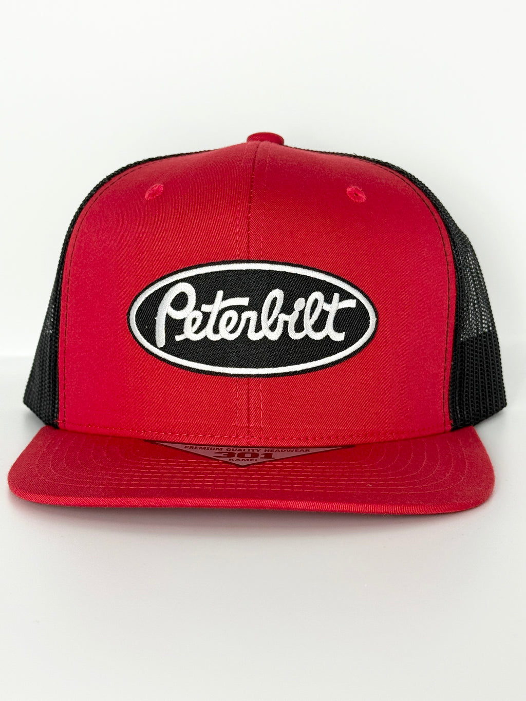 Peterbilt Trucker Mesh Snapback Cap Red/Black