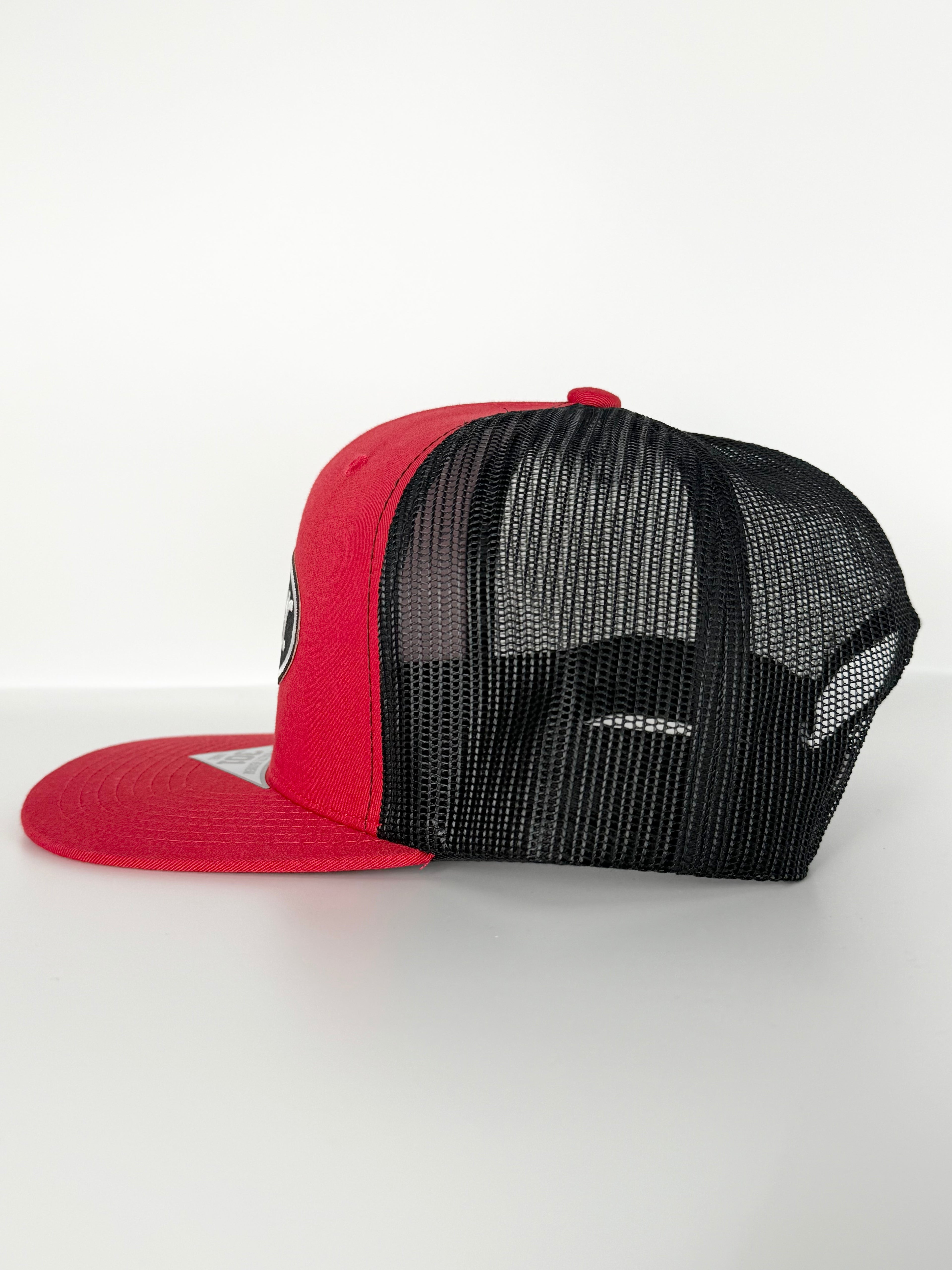 Peterbilt Trucker Mesh Snapback Cap Red/Black