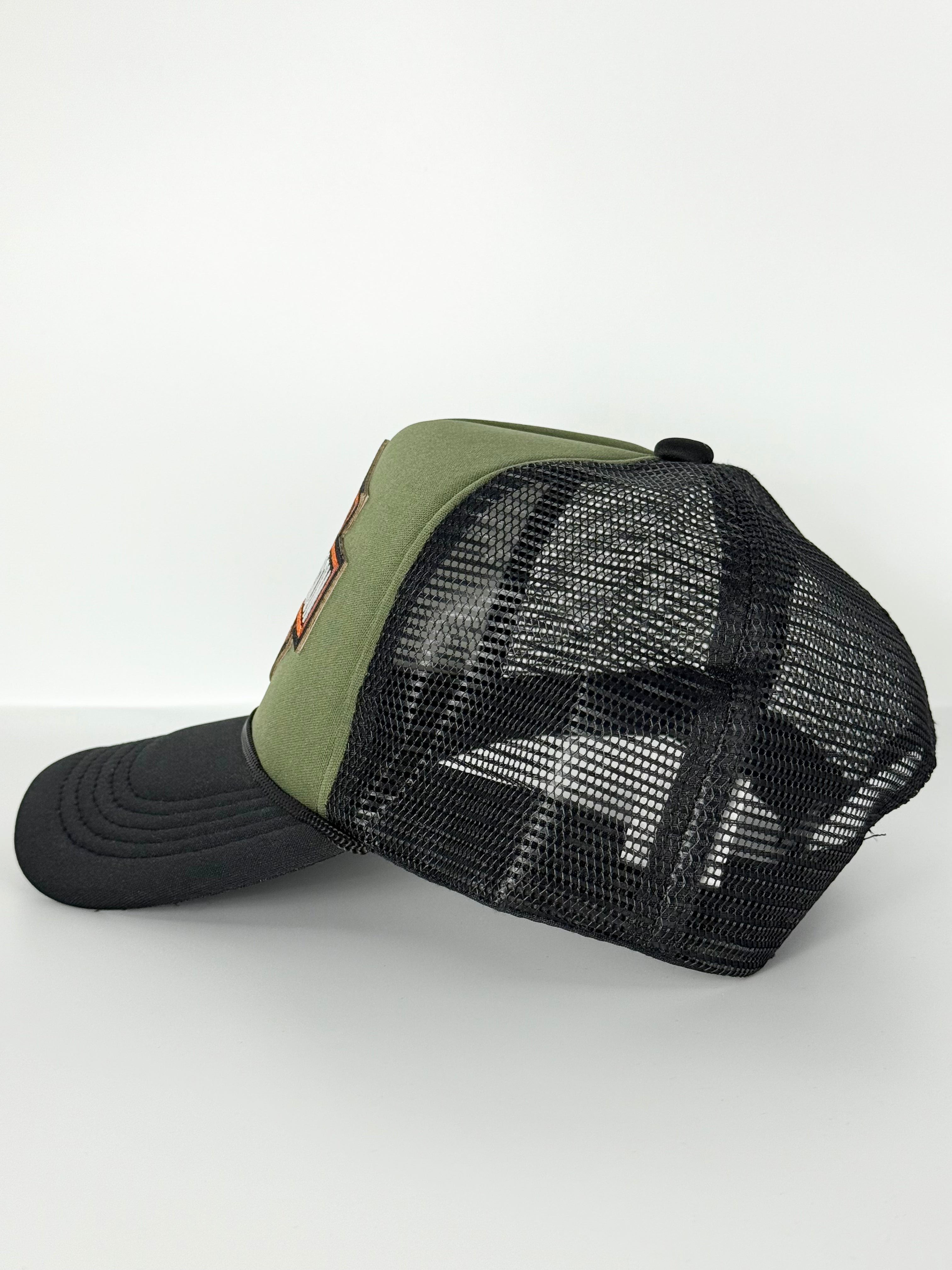Harley Davidson Trucker Mesh Snapback Cap Olive Green/Black