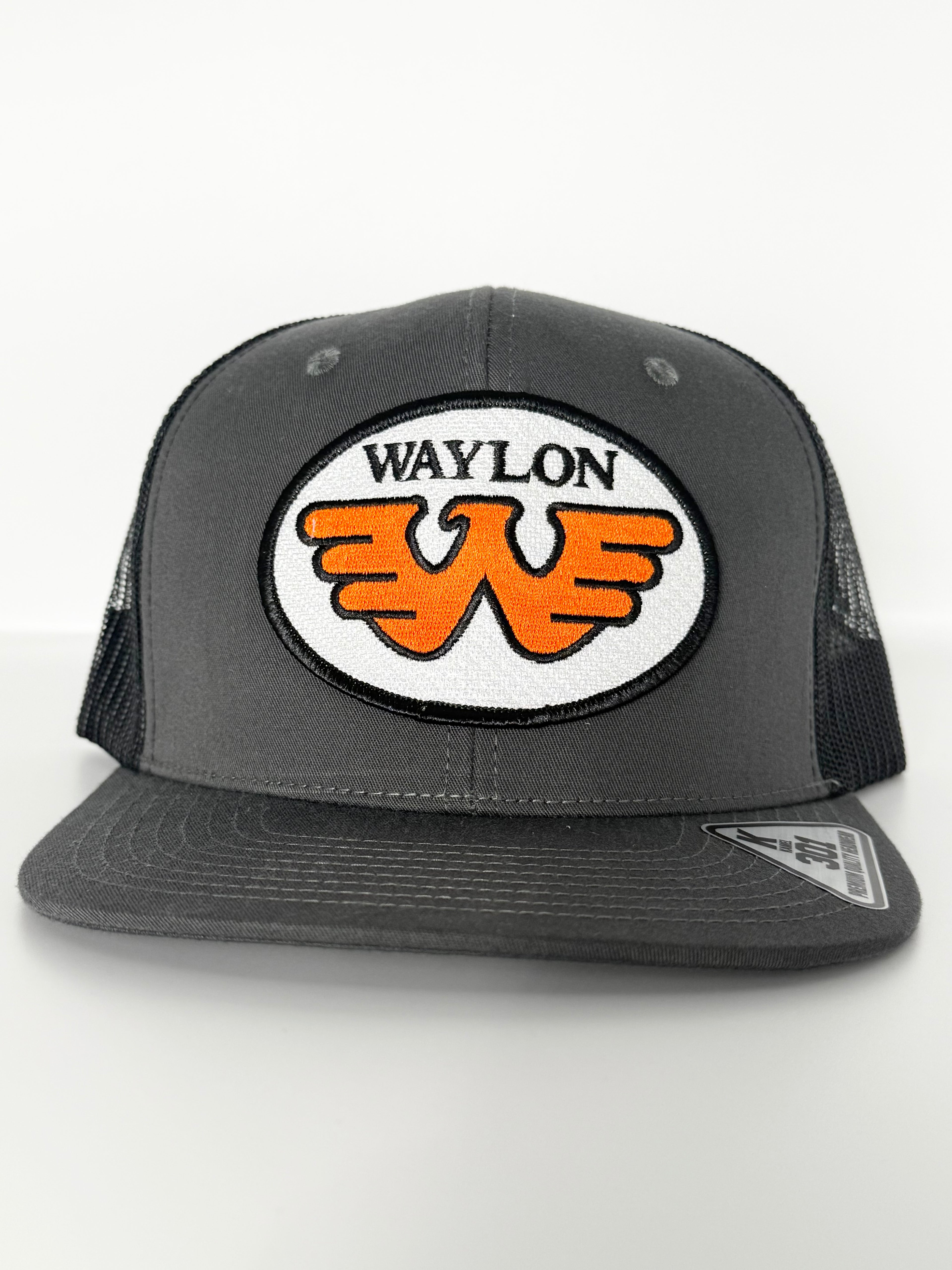 Waylon Jennings Trucker Mesh Snapback Cap Black