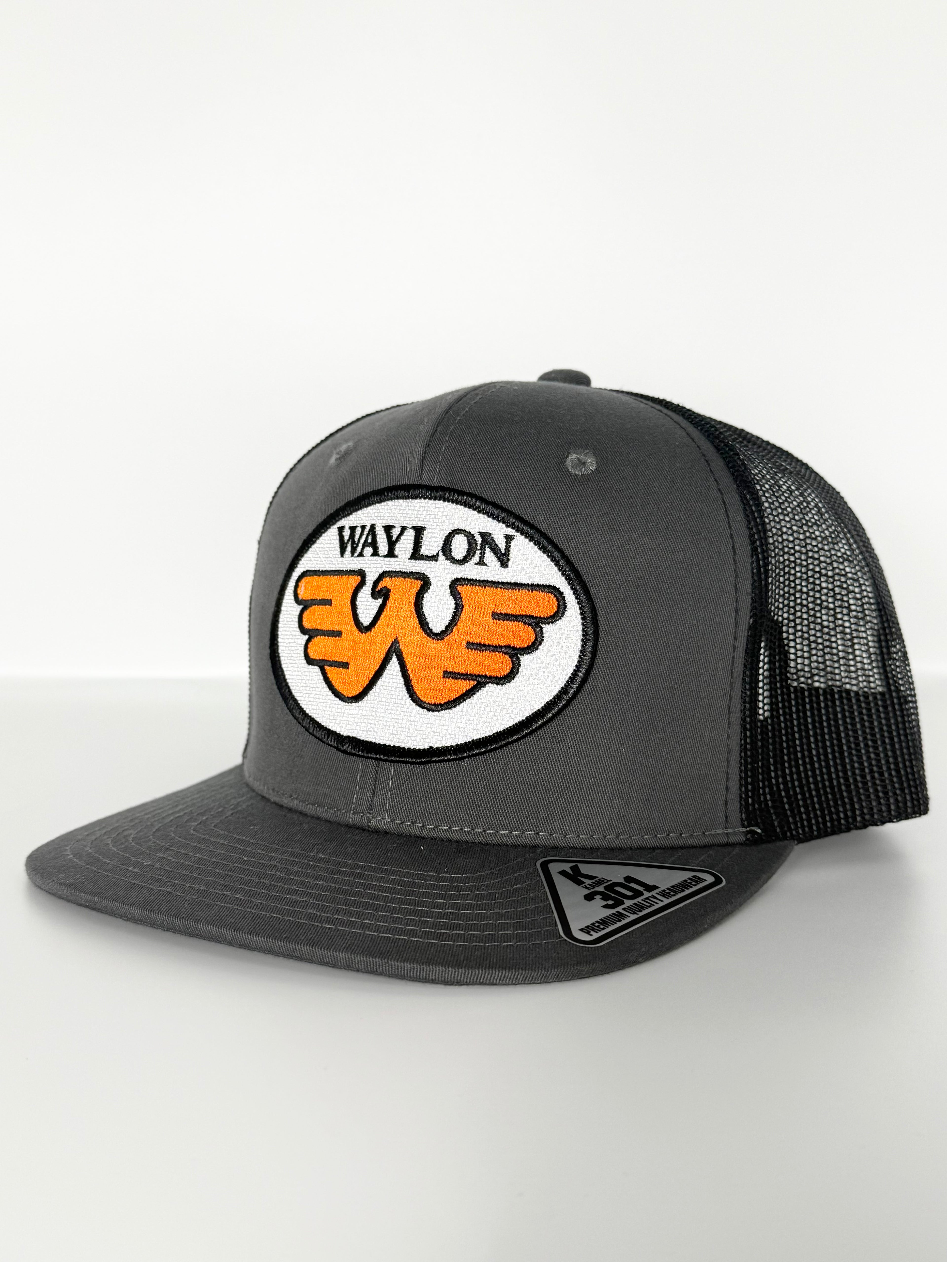 Waylon Jennings Trucker Mesh Snapback Cap Black