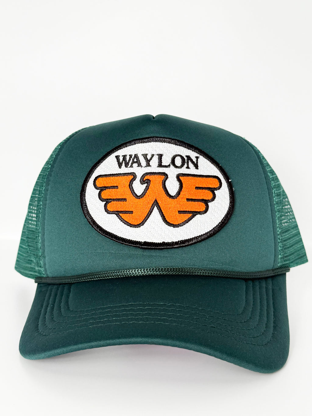 Waylon Jennings Trucker Mesh Snapback Cap Hunter Green