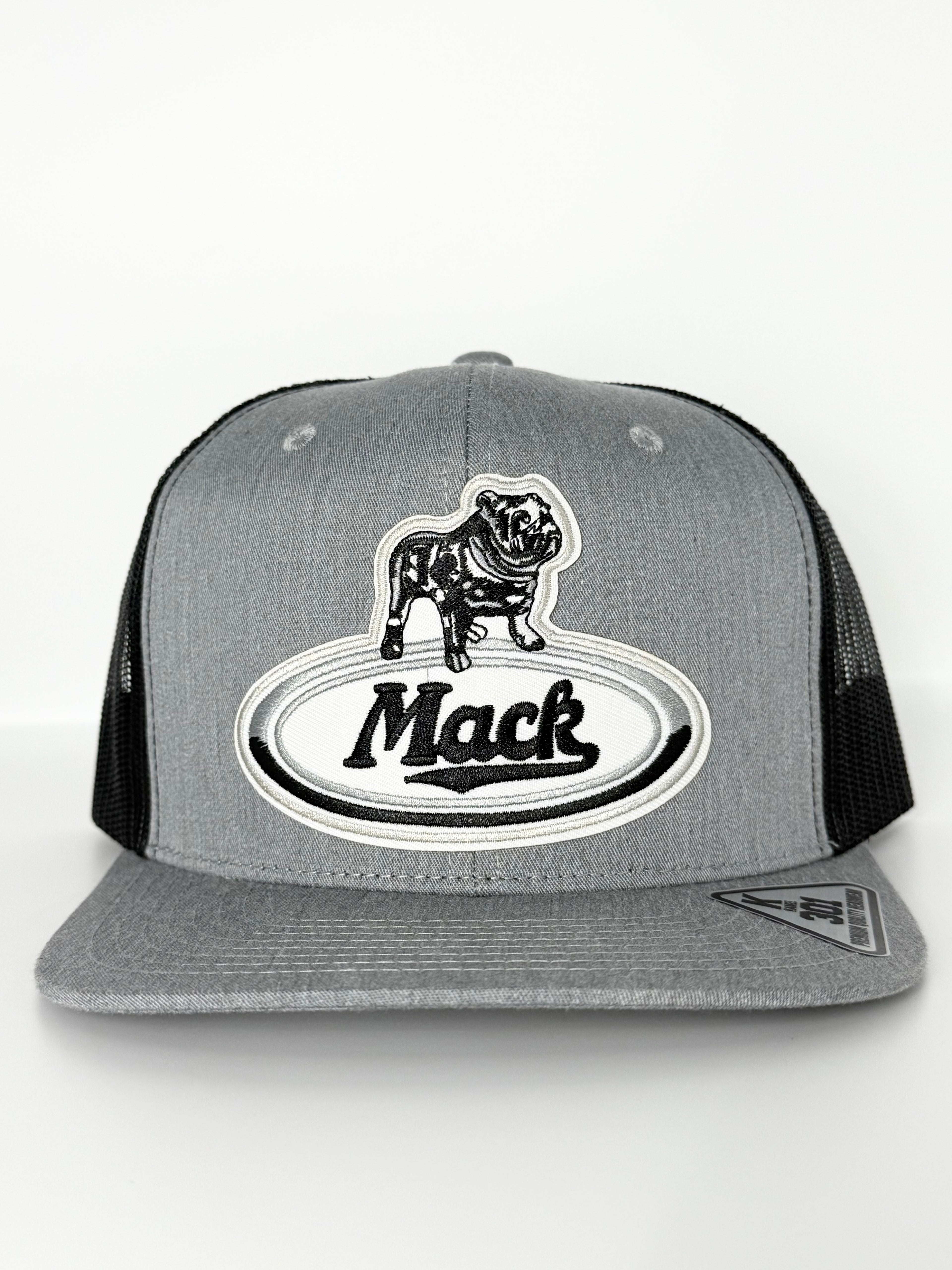 Mack Truck Bulldog Trucker Mesh Snapback Cap Grey/Black