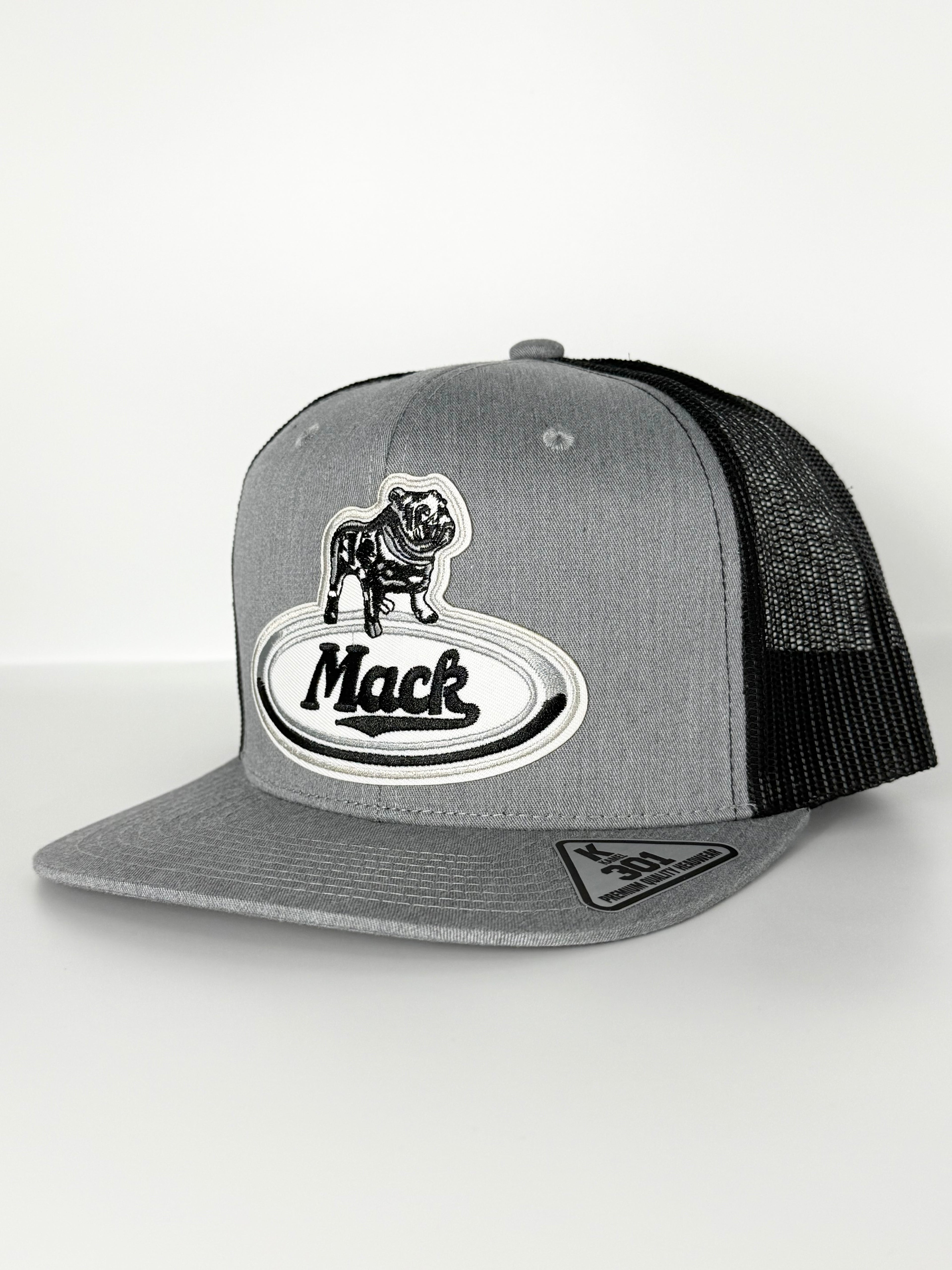 Mack Truck Bulldog Trucker Mesh Snapback Cap Grey/Black
