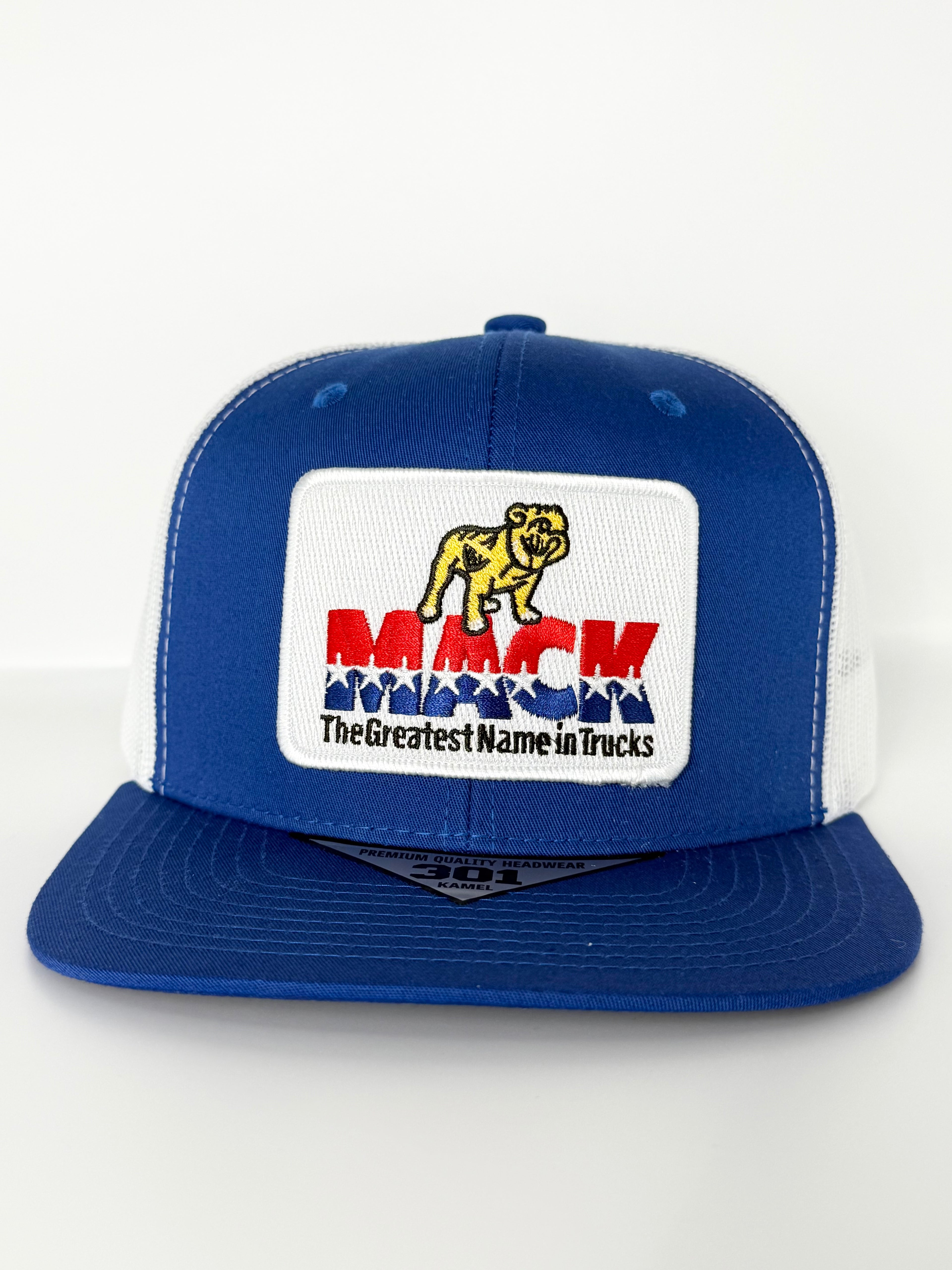 Mack Truck Retro Mack 1970 Trucker Mesh Snapback Cap Blue/White