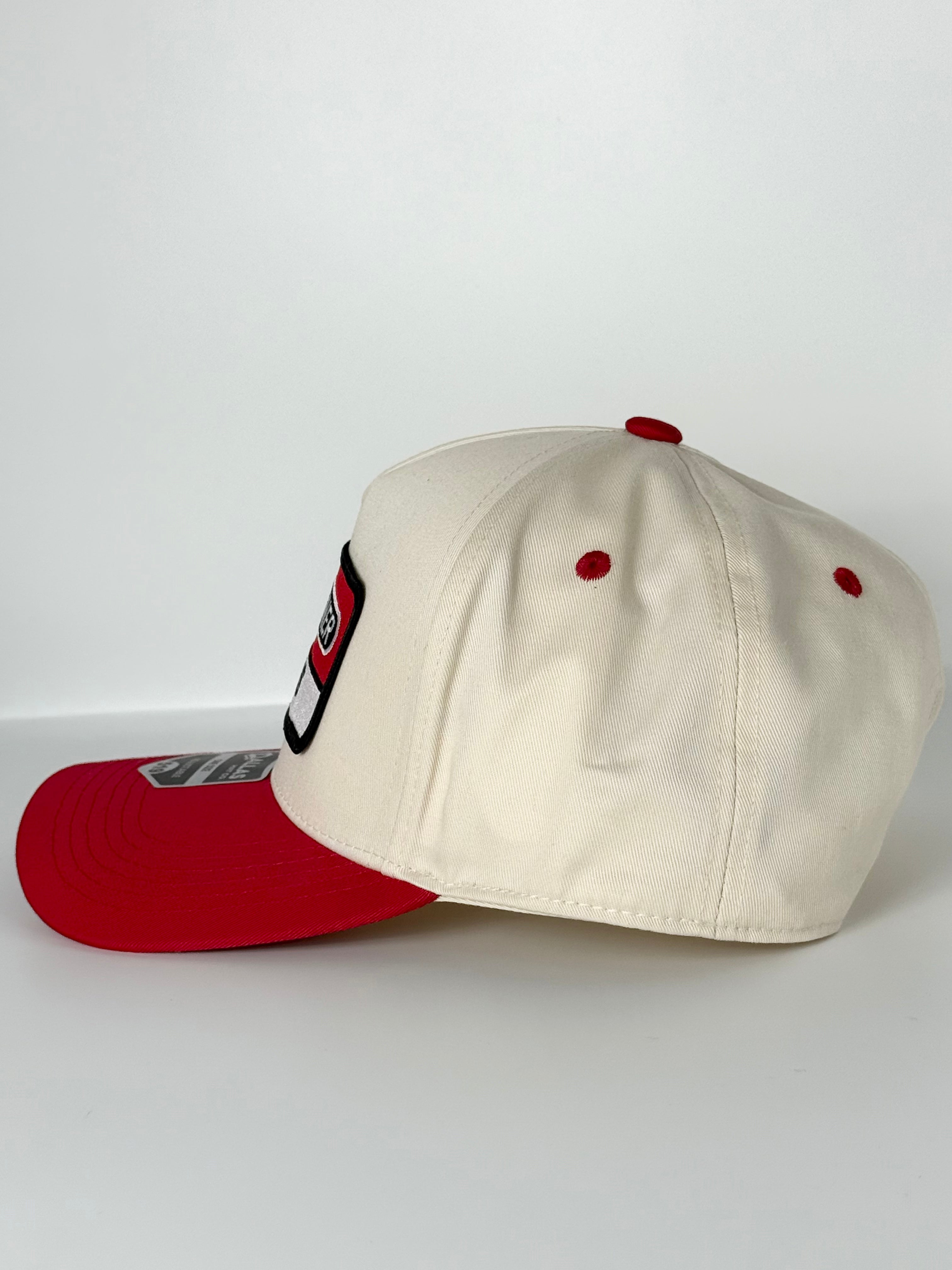 Freightliner Trucker Twill Snapback Cap Beige/Red