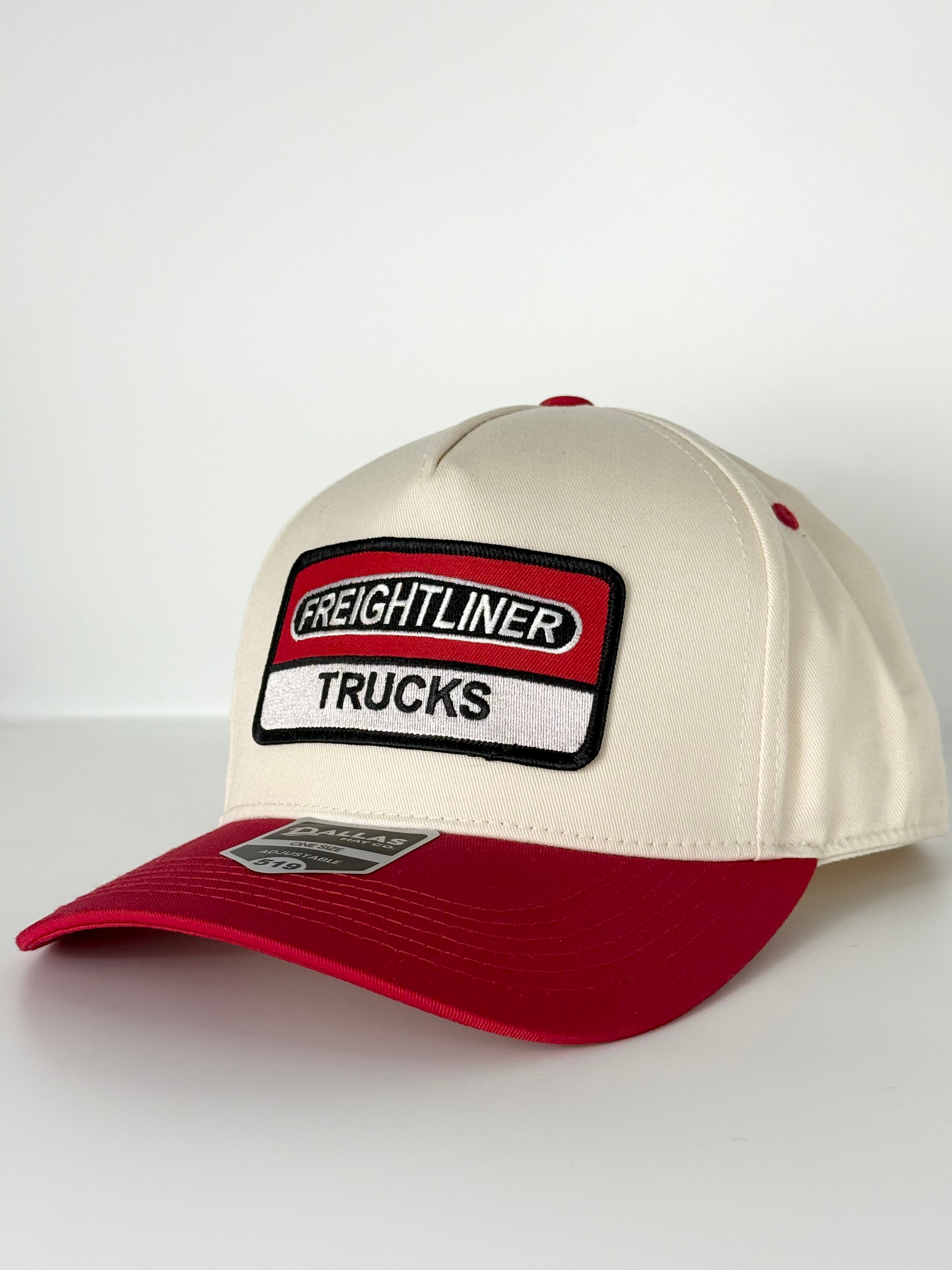 Freightliner Trucker Twill Snapback Cap Beige/Red