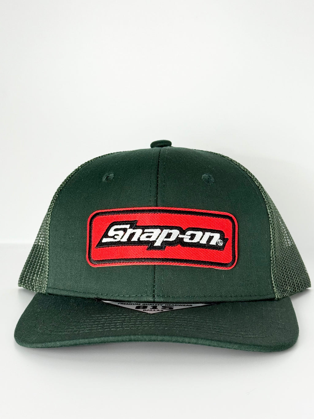 Snapon Trucker Mesh Snapback Cap Dark Hunter Green