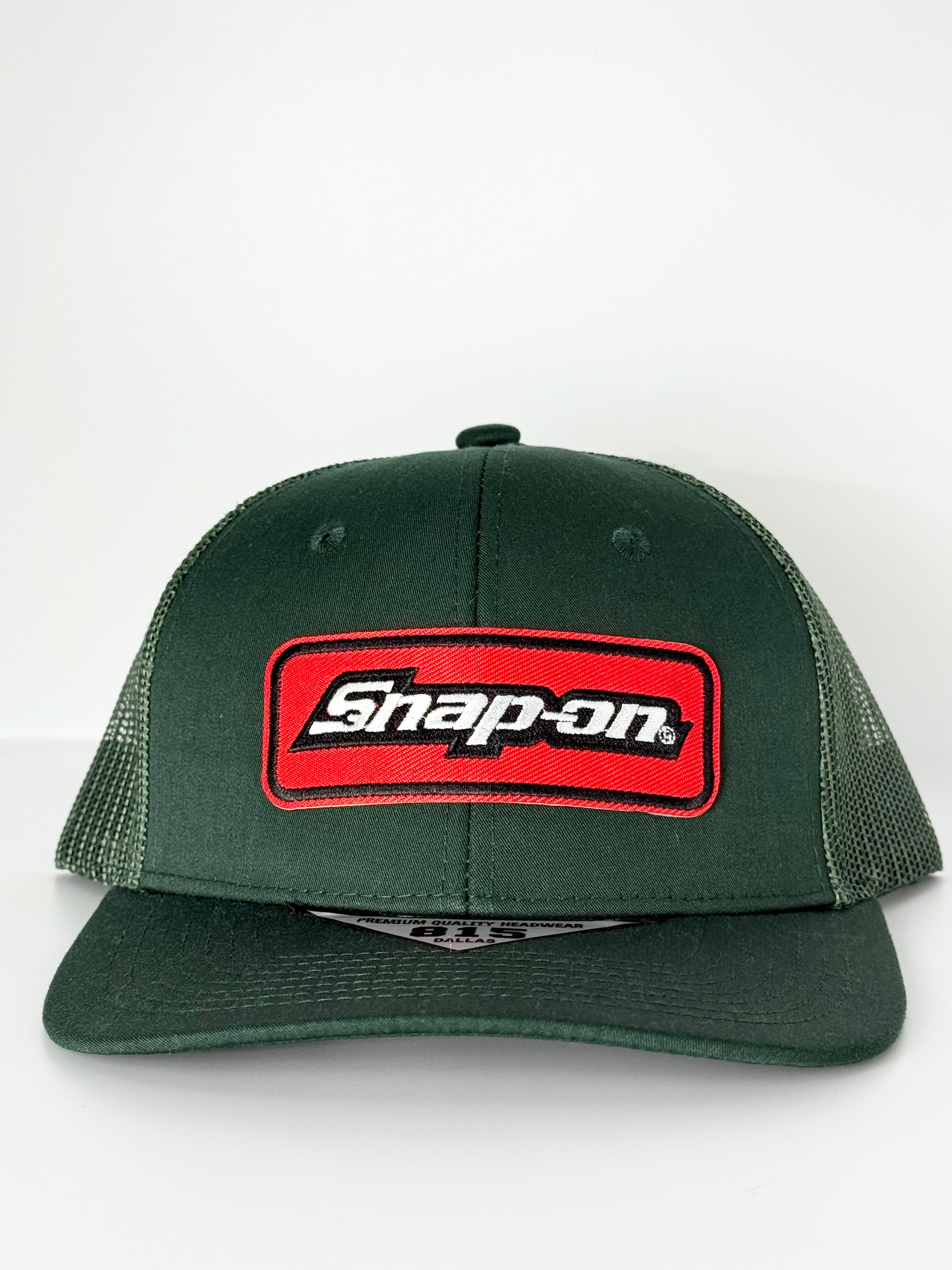 Snapon Trucker Mesh Snapback Cap Dark Hunter Green