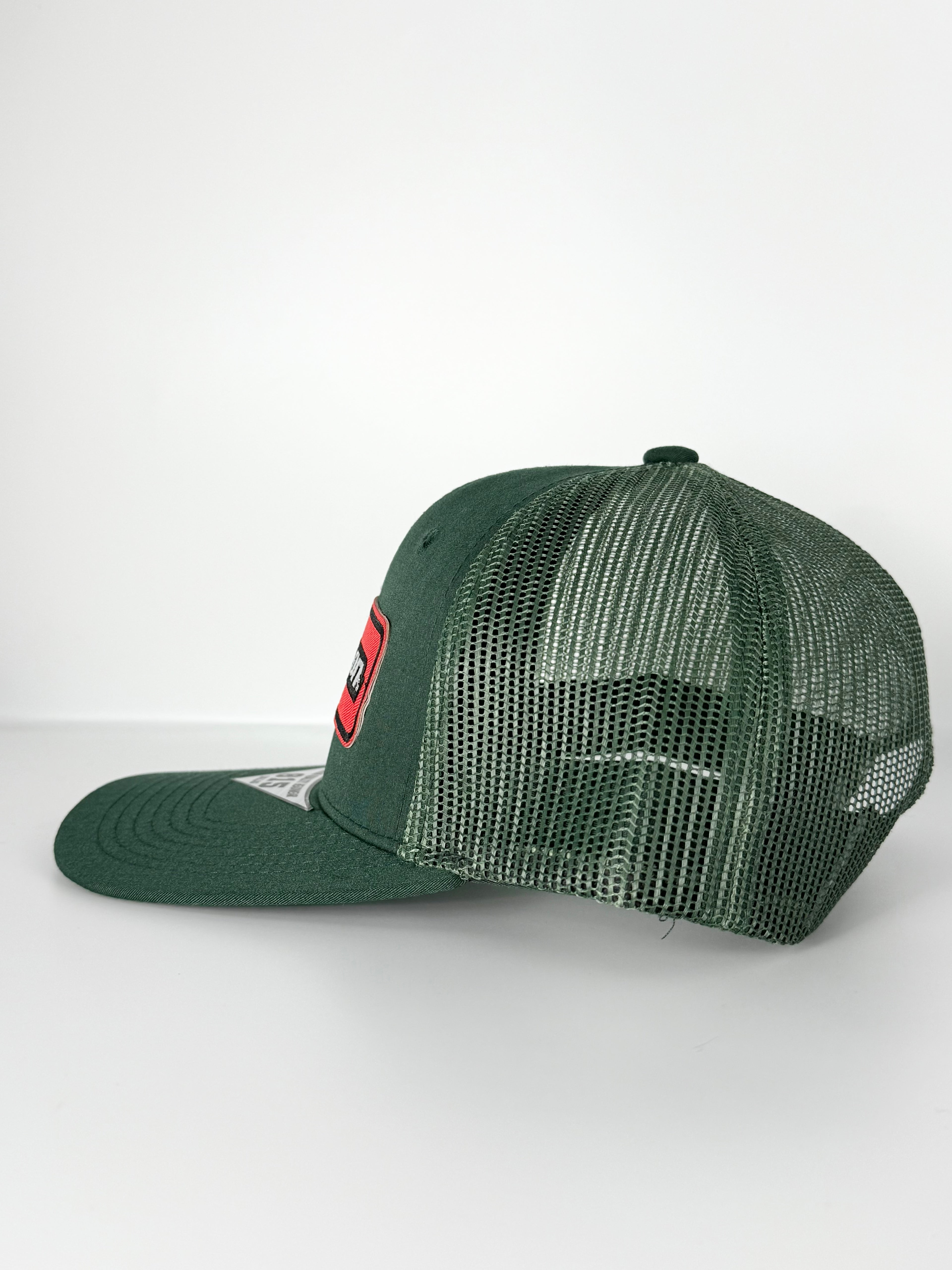 Snapon Trucker Mesh Snapback Cap Dark Hunter Green