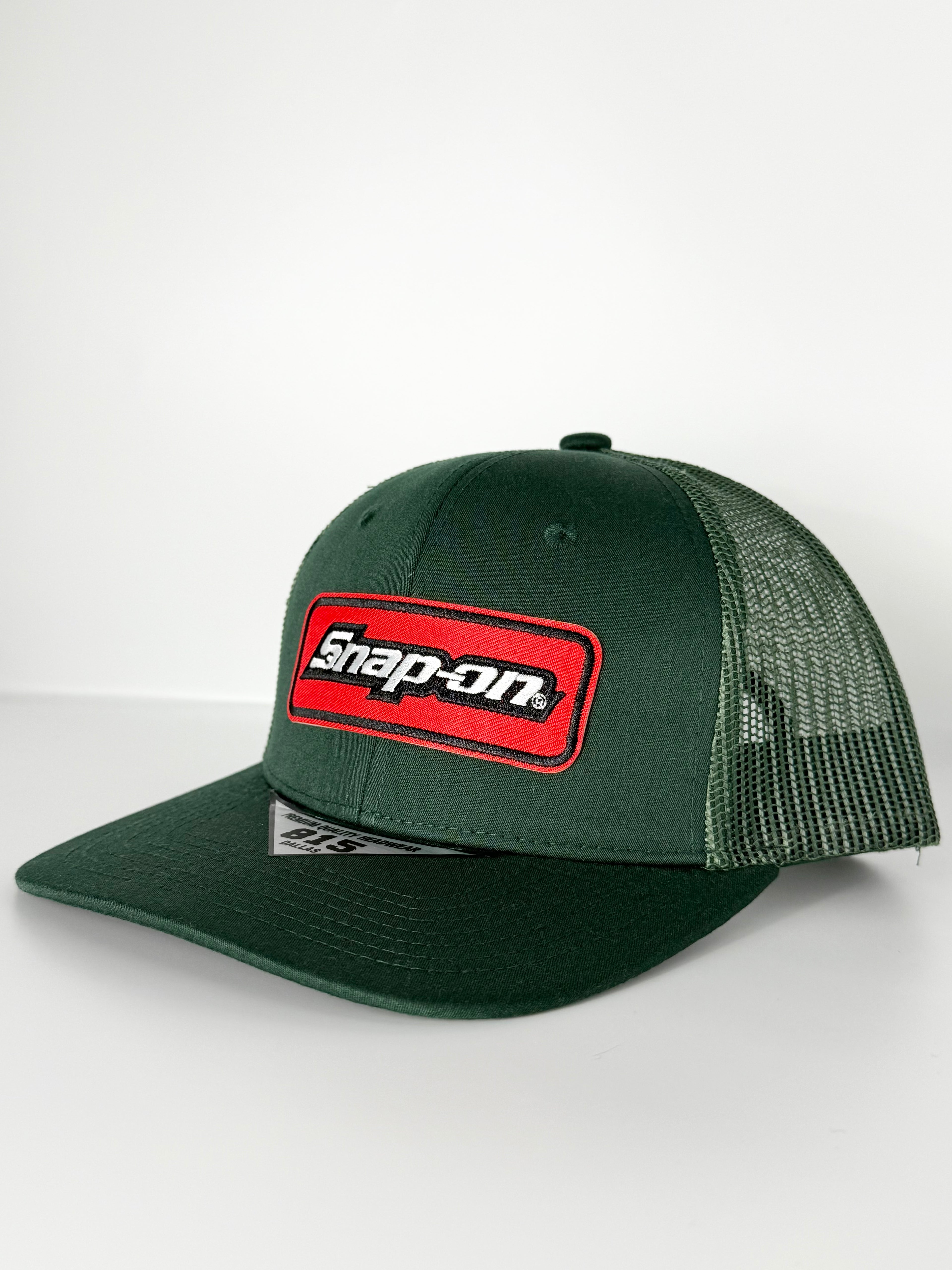 Snapon Trucker Mesh Snapback Cap Dark Hunter Green
