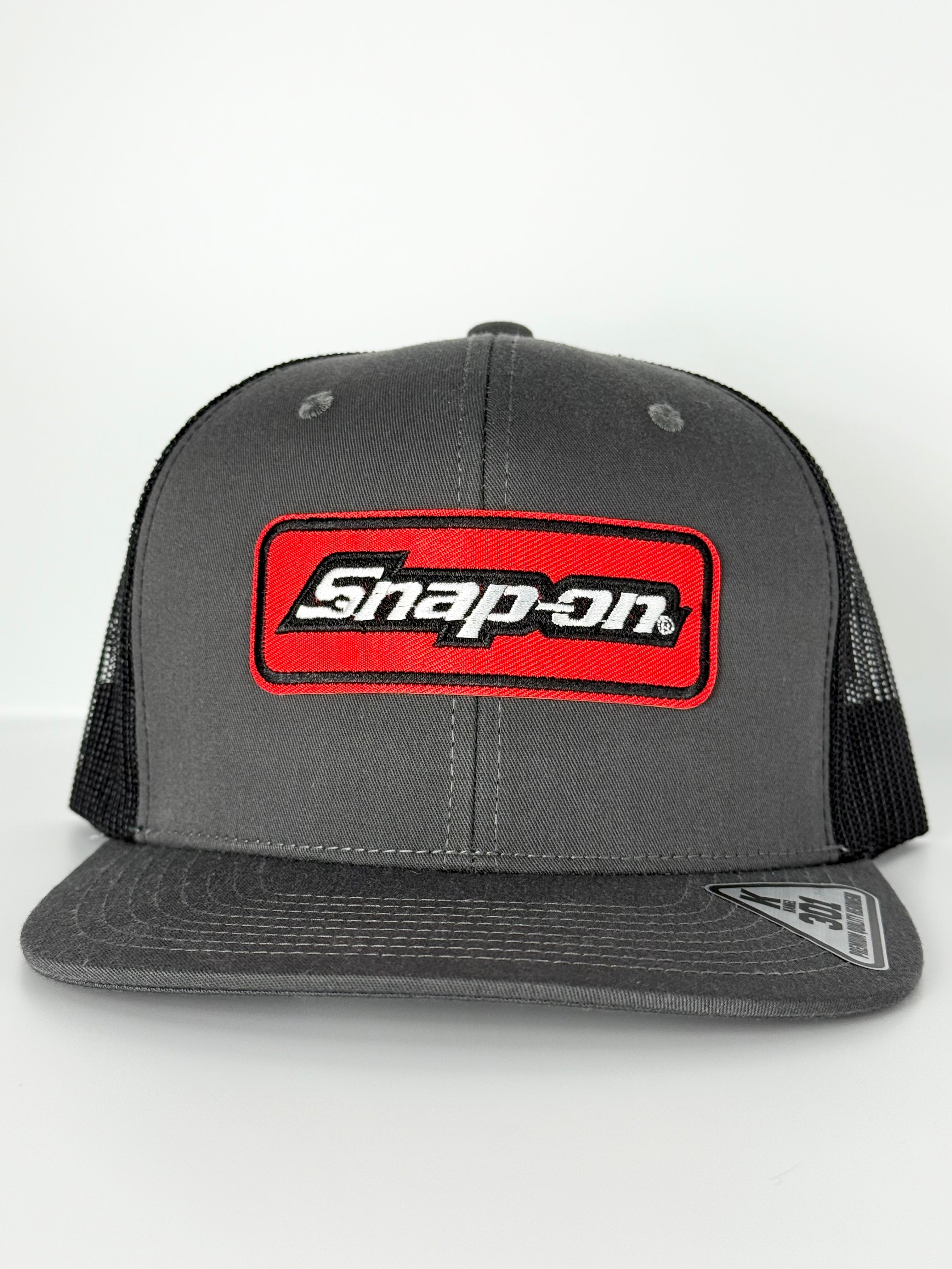 Snapon Trucker Mesh Snapback Cap Dark Grey/Black