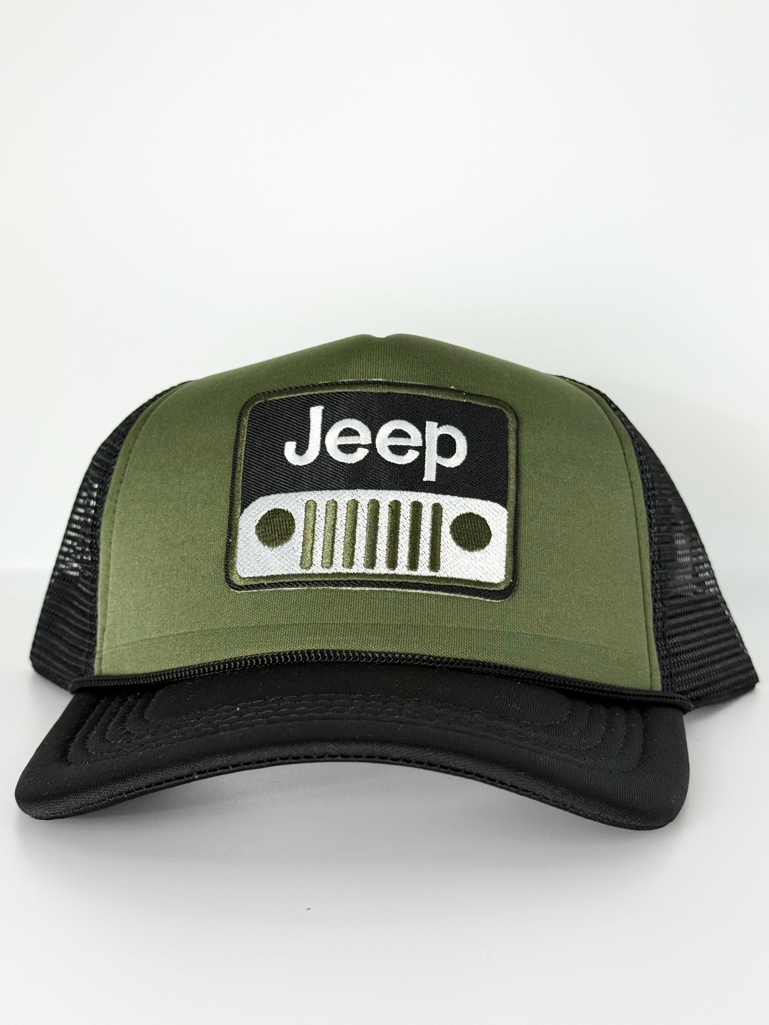 Jeep Trucker Mesh Snapback Cap Hunter Green/Black/Olive
