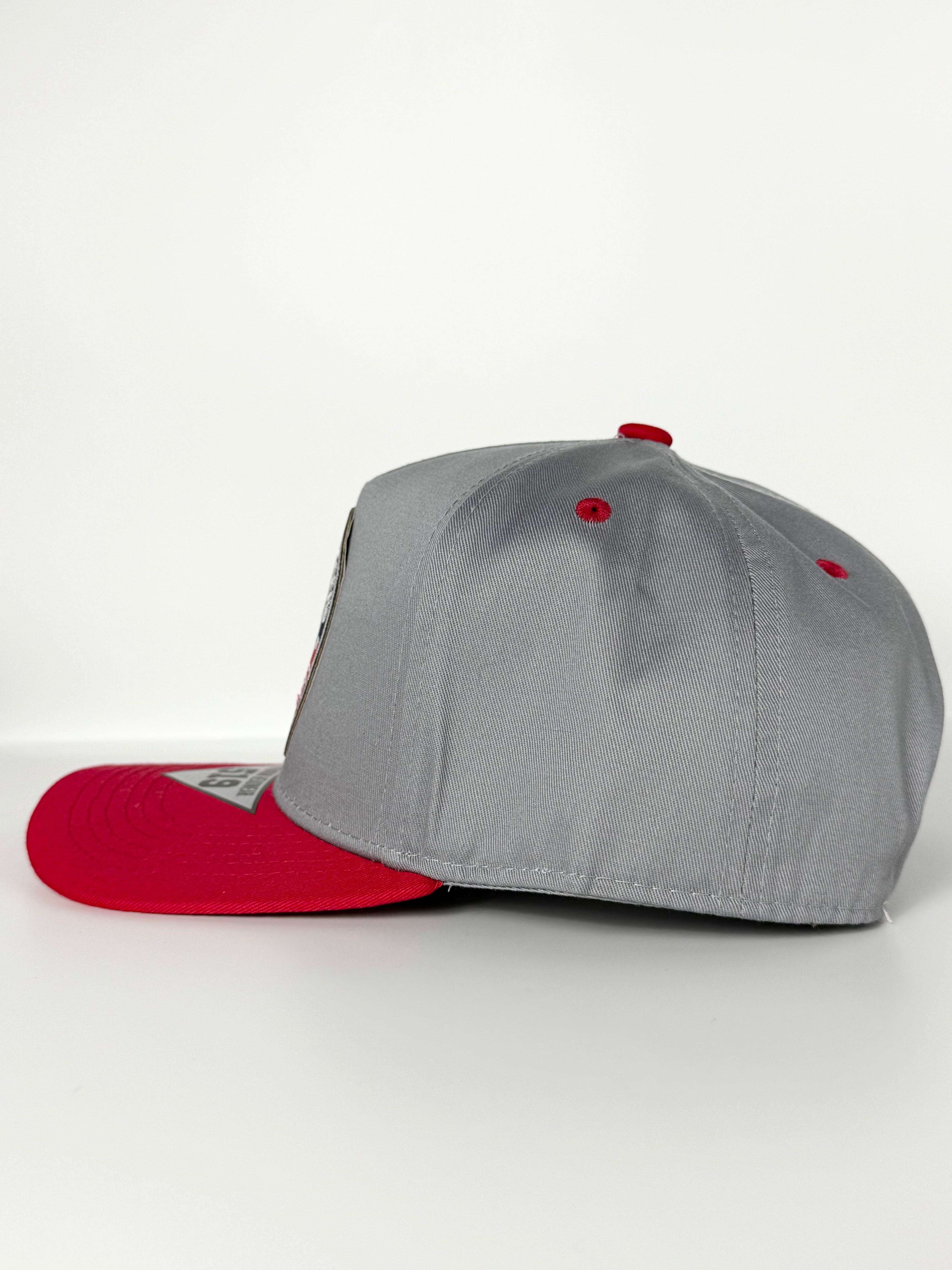 Jeep 4x4 American Legend Trucker Twill Snapback Grey/Red