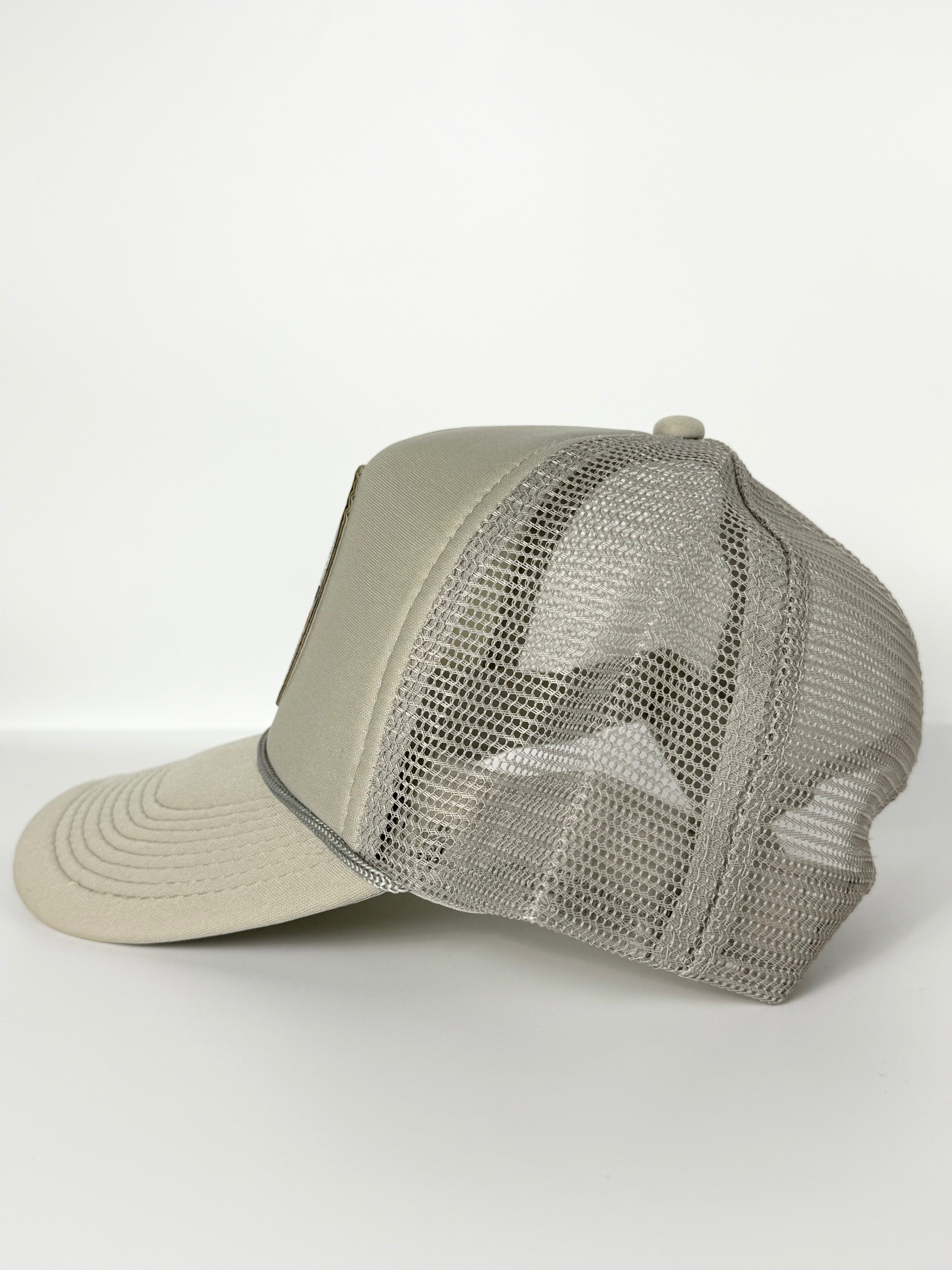 Jeep 4x4 American Legend Trucker Mesh Snapback Cap Beige