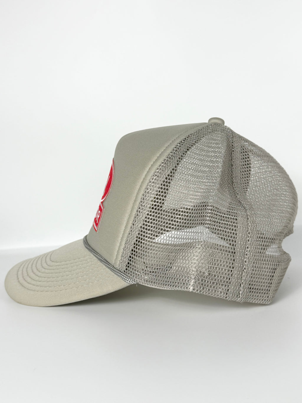 Ford Tractor Trucker Mesh Snapback Cap Beige/Red