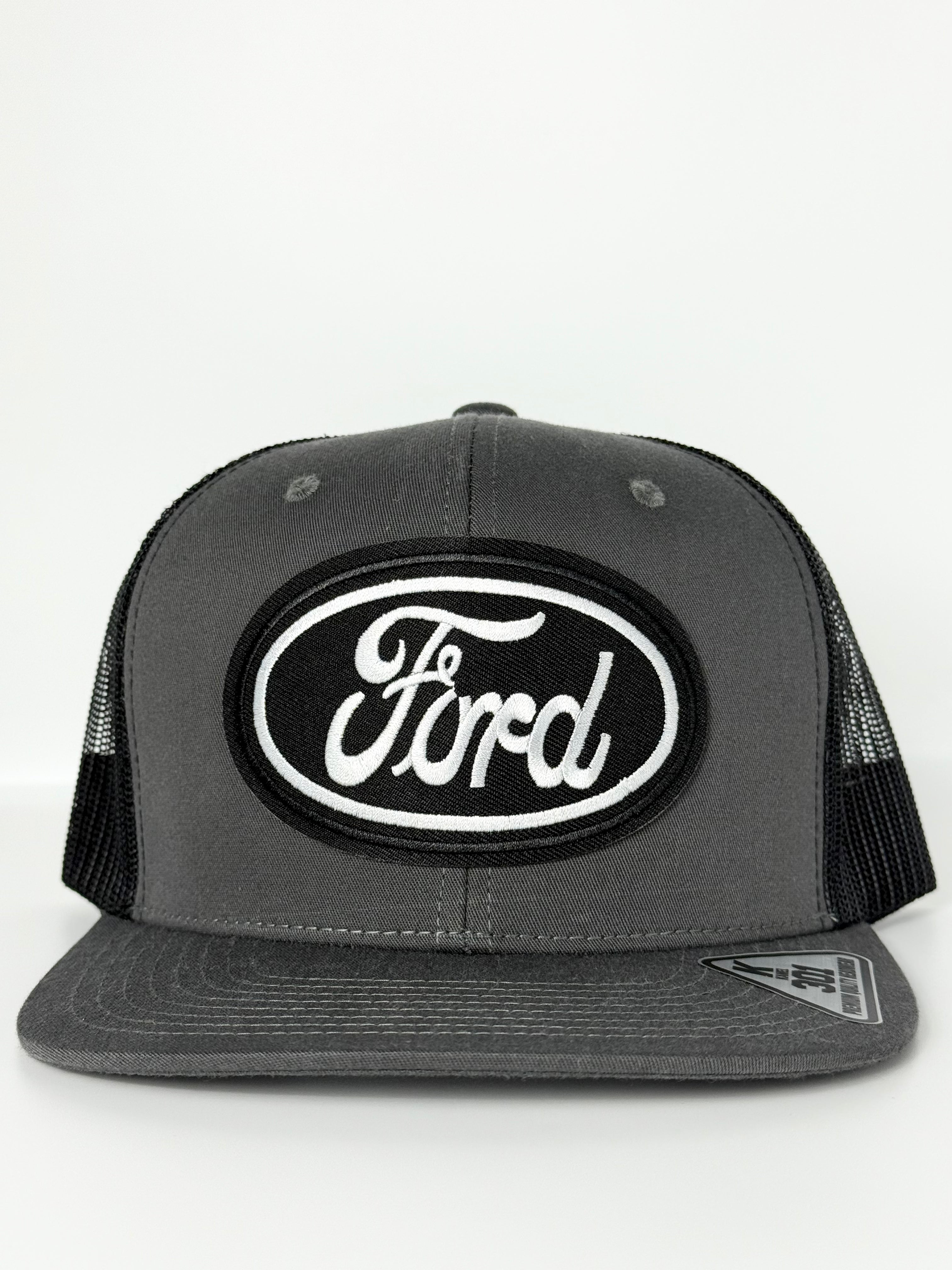 Ford Trucker Mesh Snapback Cap Dark Grey/Black