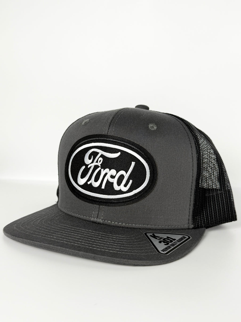 Ford Trucker Mesh Snapback Cap Dark Grey/Black
