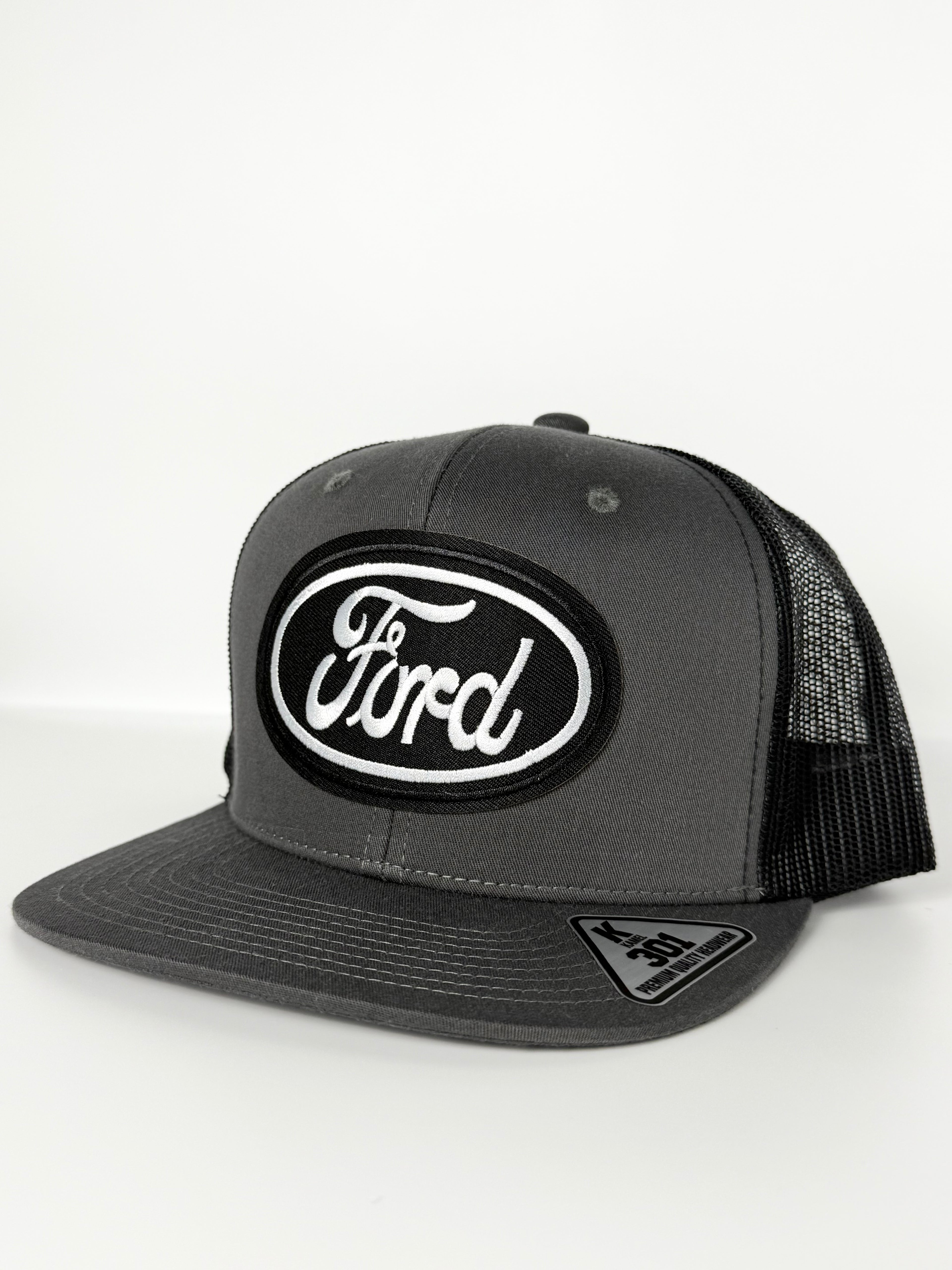 Ford Trucker Mesh Snapback Cap Dark Grey/Black