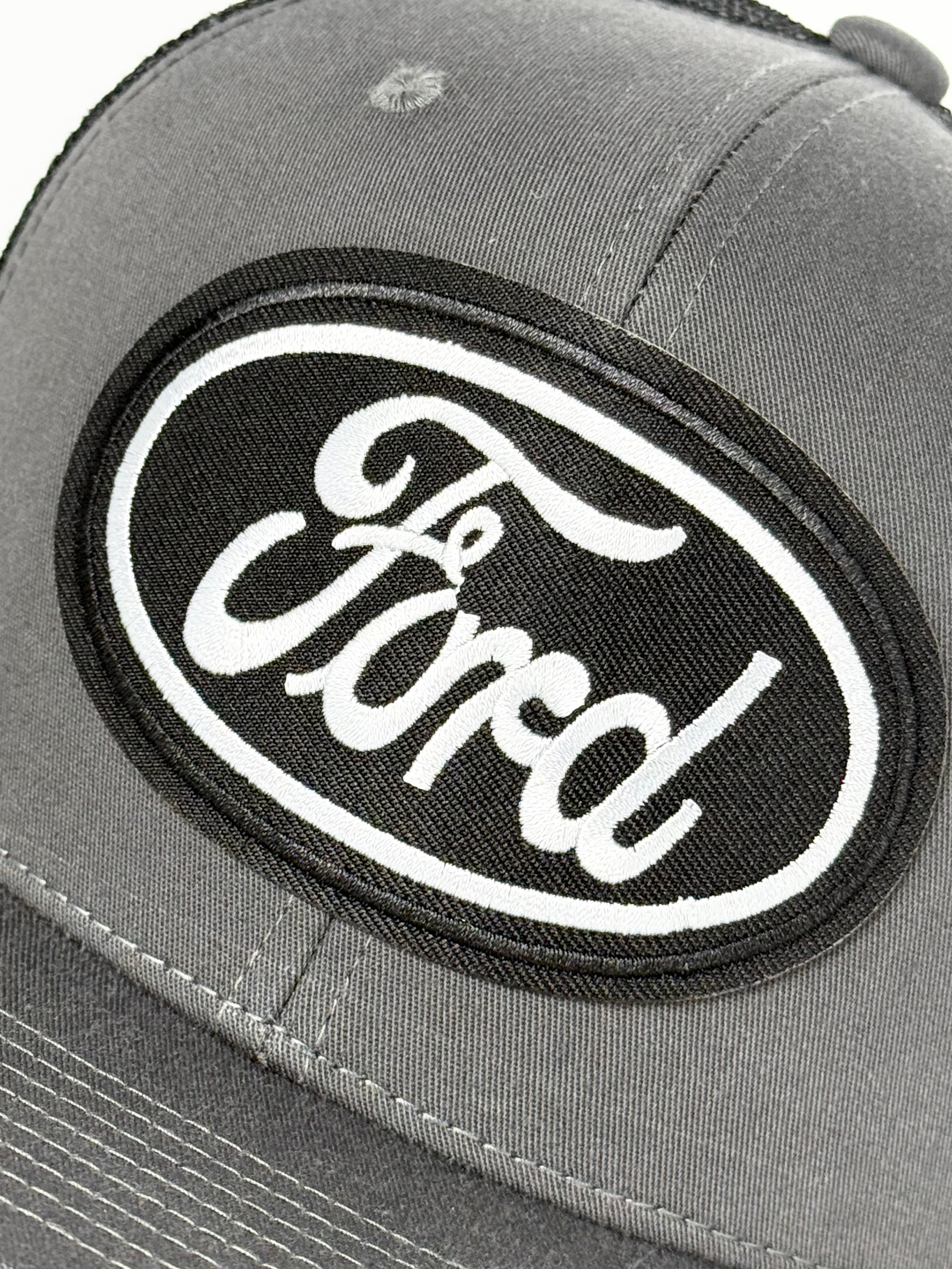 Ford Trucker Mesh Snapback Cap Dark Grey/Black