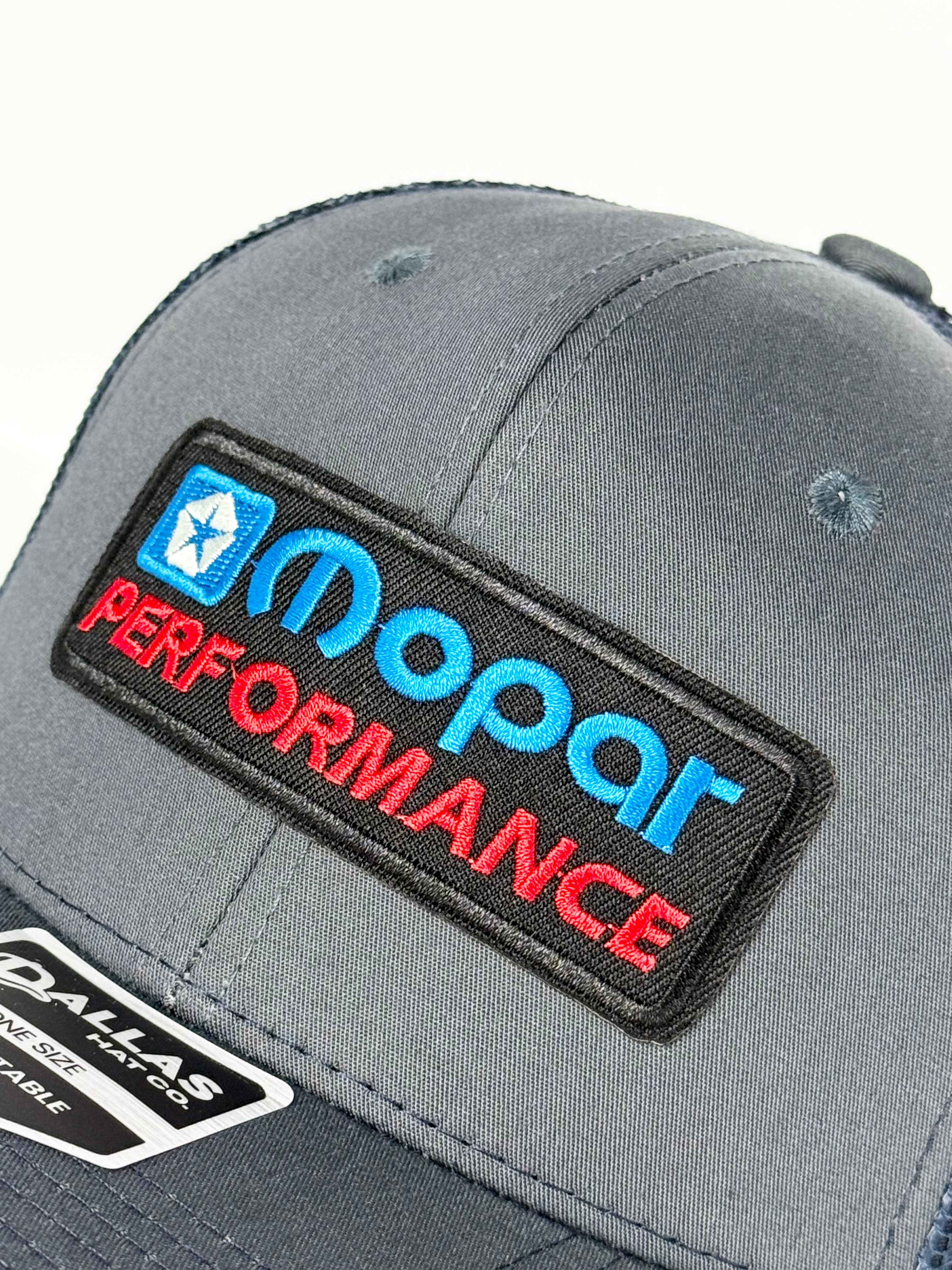 Mopar Performance Trucker Mesh Hat Snapback Cap Grey/Navy Blue