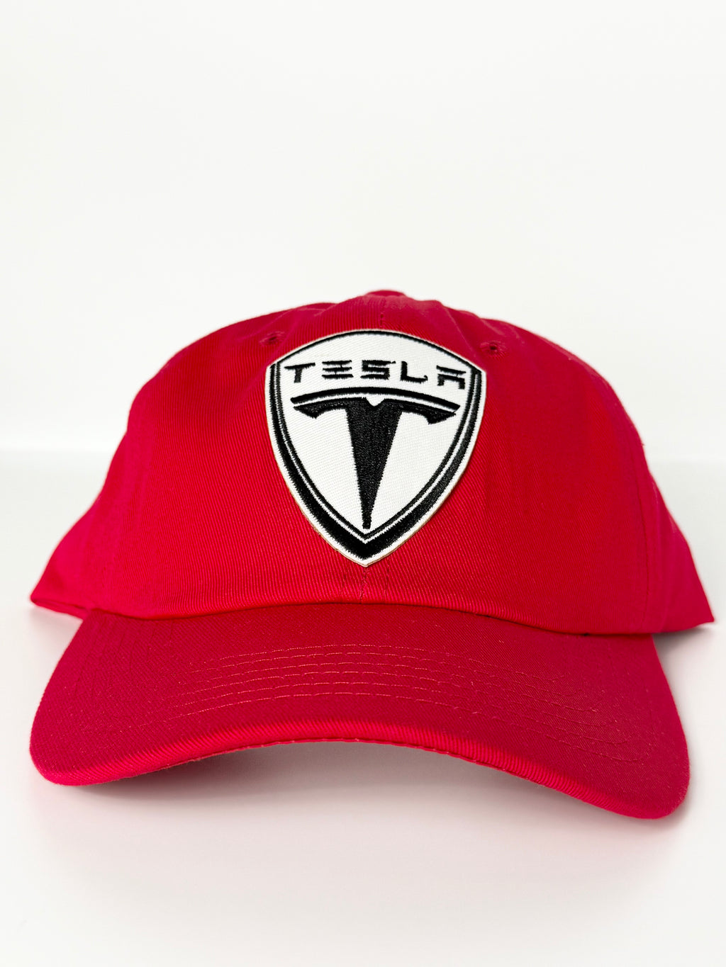 Tesla Dad Hat Red/White