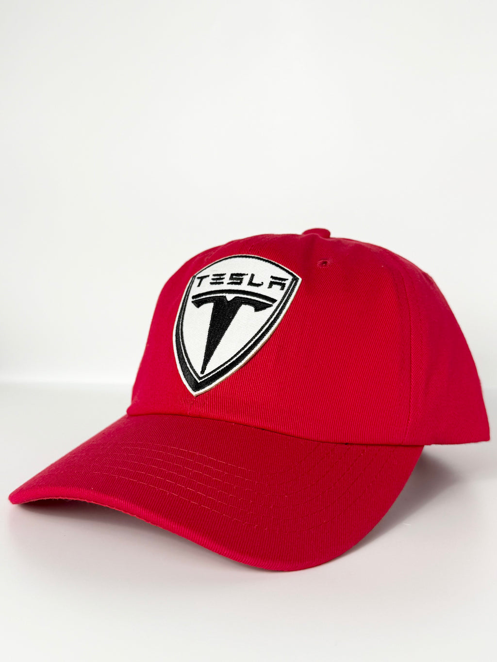 Tesla Dad Hat Red/White