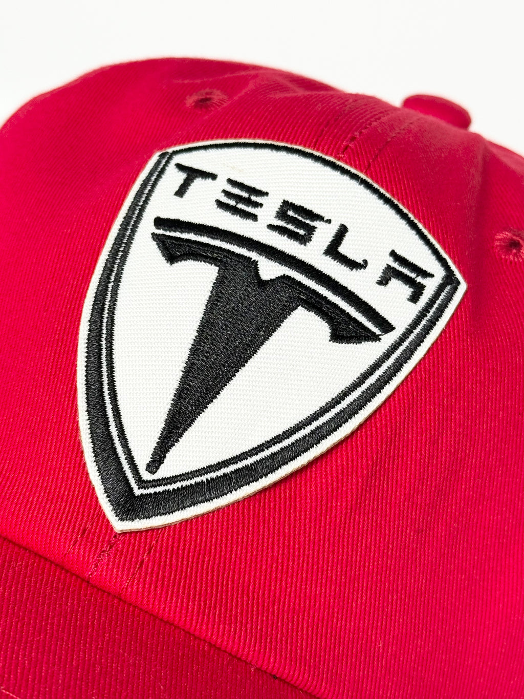 Tesla Dad Hat Red/White