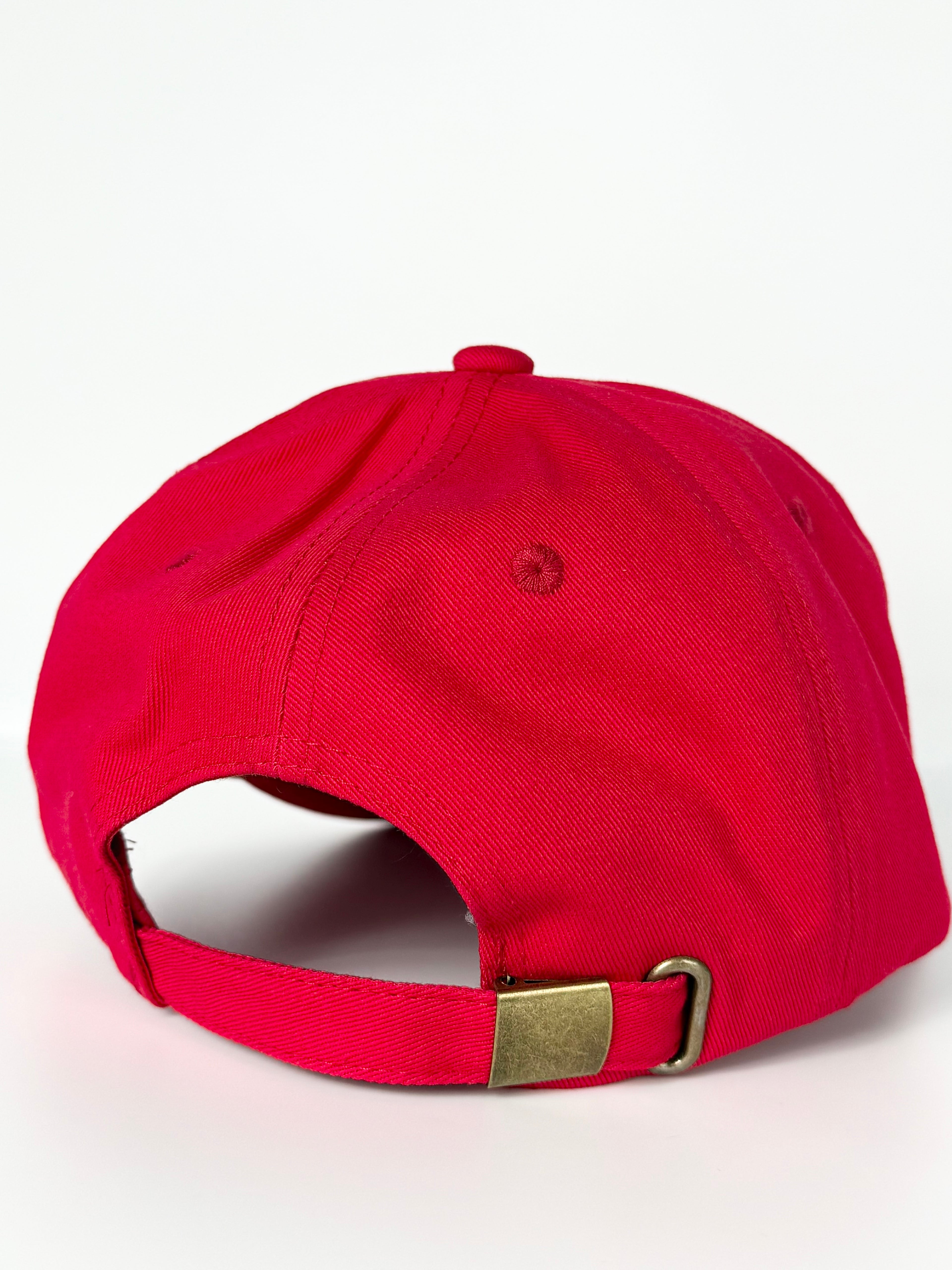 Tesla Dad Hat Red/White