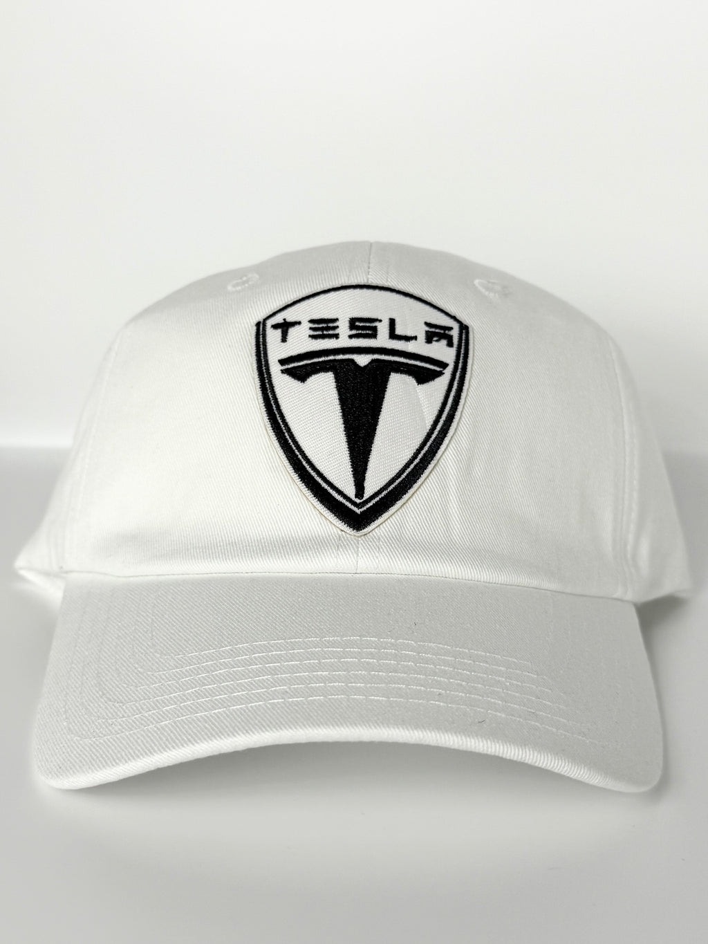 Tesla Dad Hat White/Black
