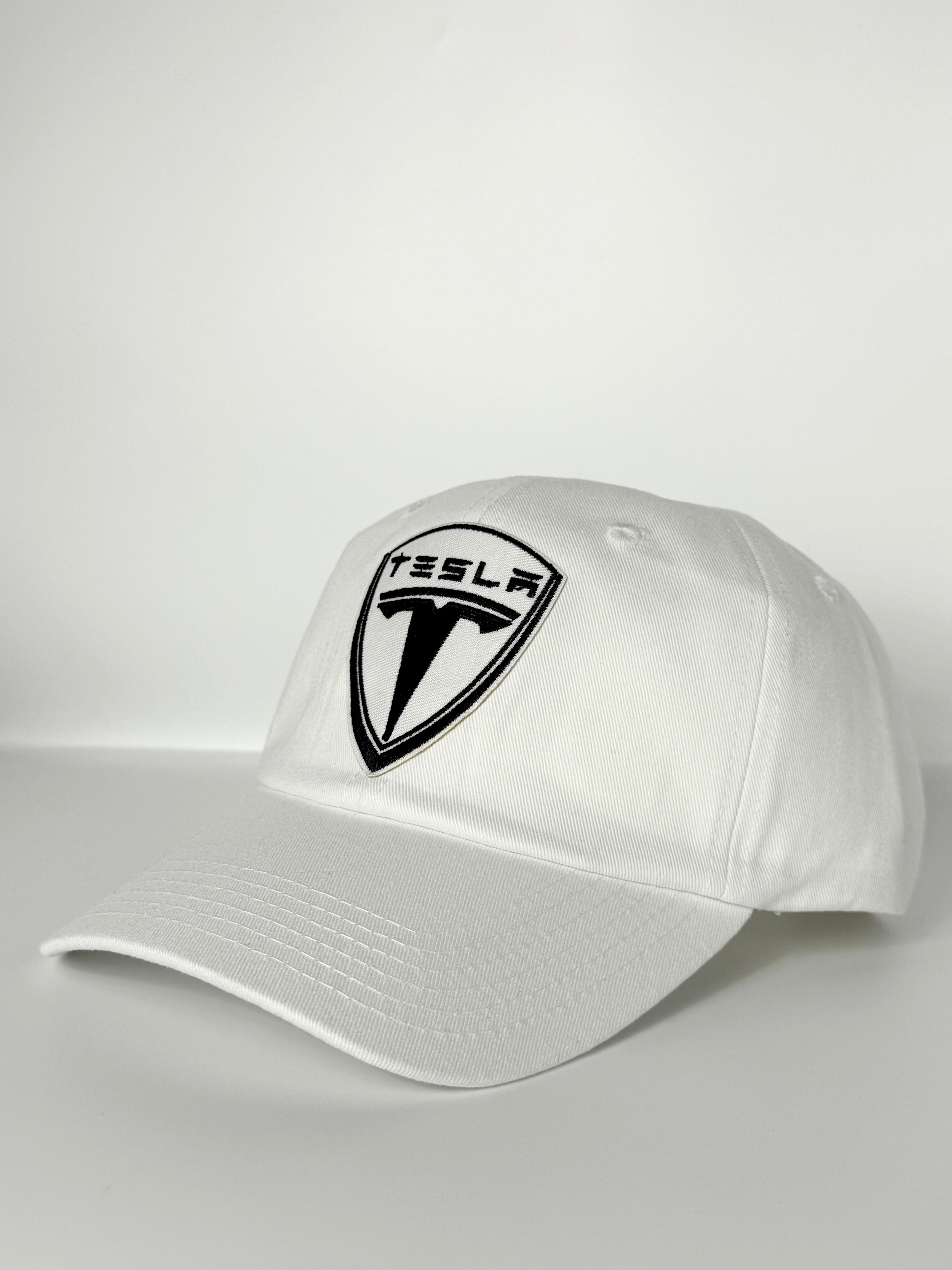 Tesla Dad Hat White/Black