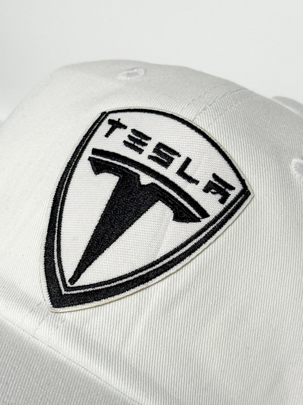 Tesla Dad Hat White/Black