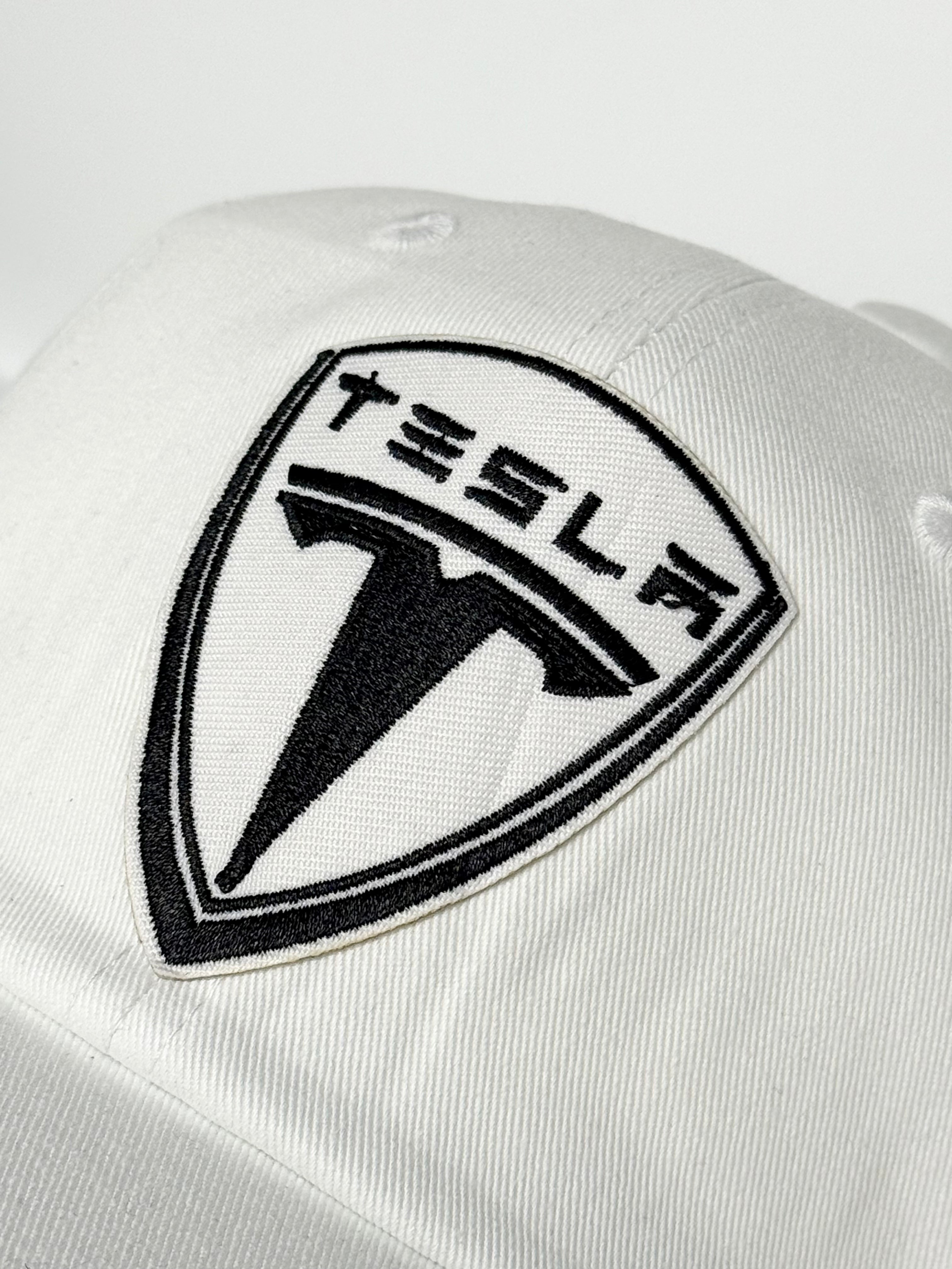Tesla Dad Hat White/Black