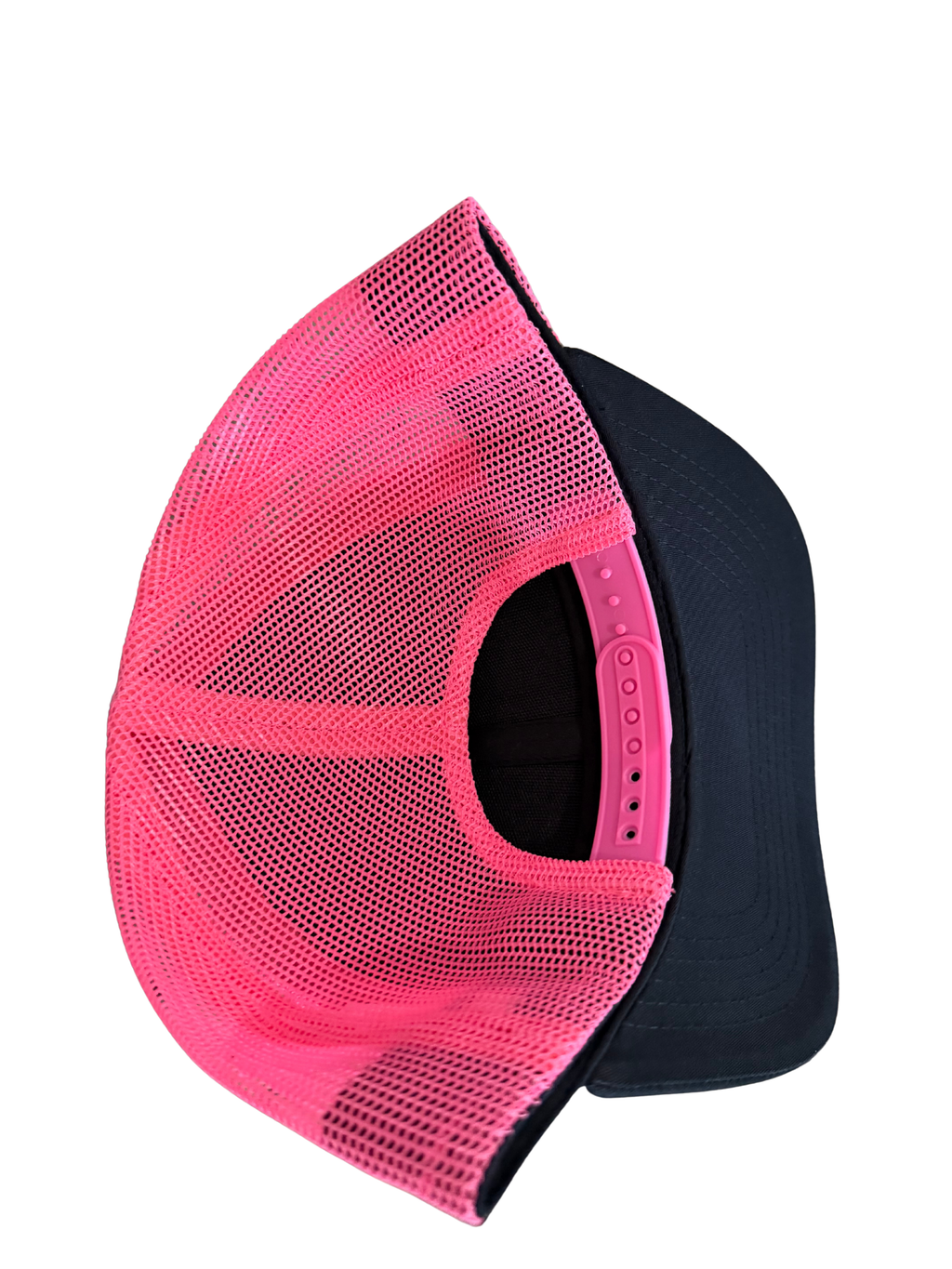 Harley Davidson Pink Embroidered Logo Snapback Hat Pink and Black Adjustable Mesh Cap