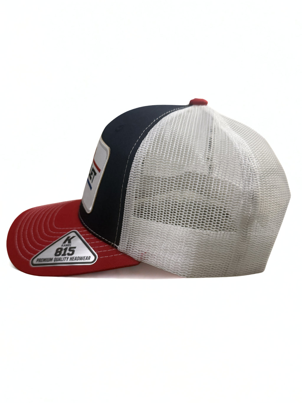 Chevrolet Embroidered Vintage Logo Adjustable Mesh Snapback Hat – Premium Red White & Blue Trucker Cap