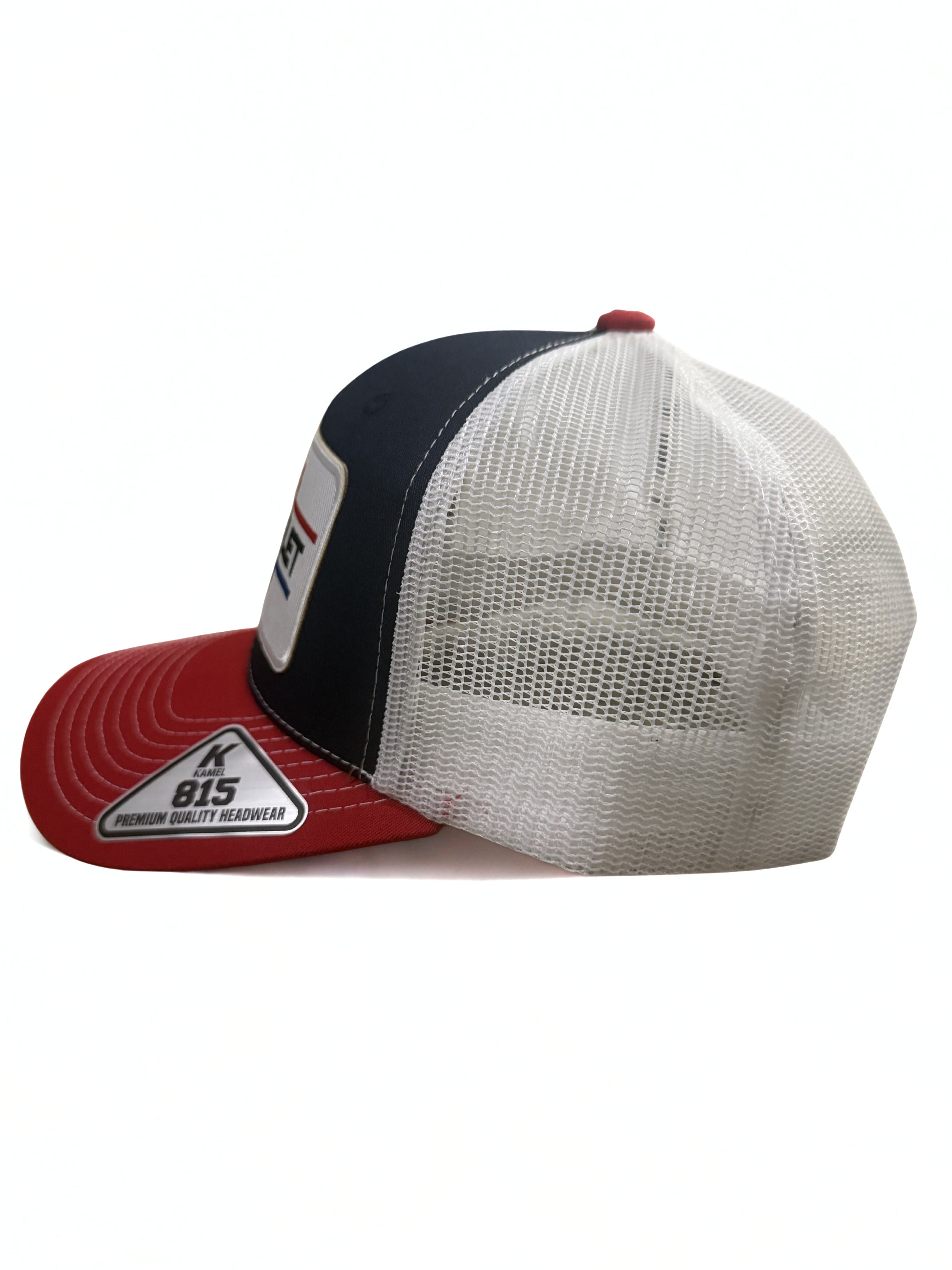 Chevrolet Embroidered Vintage Logo Adjustable Mesh Snapback Hat – Premium Red White & Blue Trucker Cap