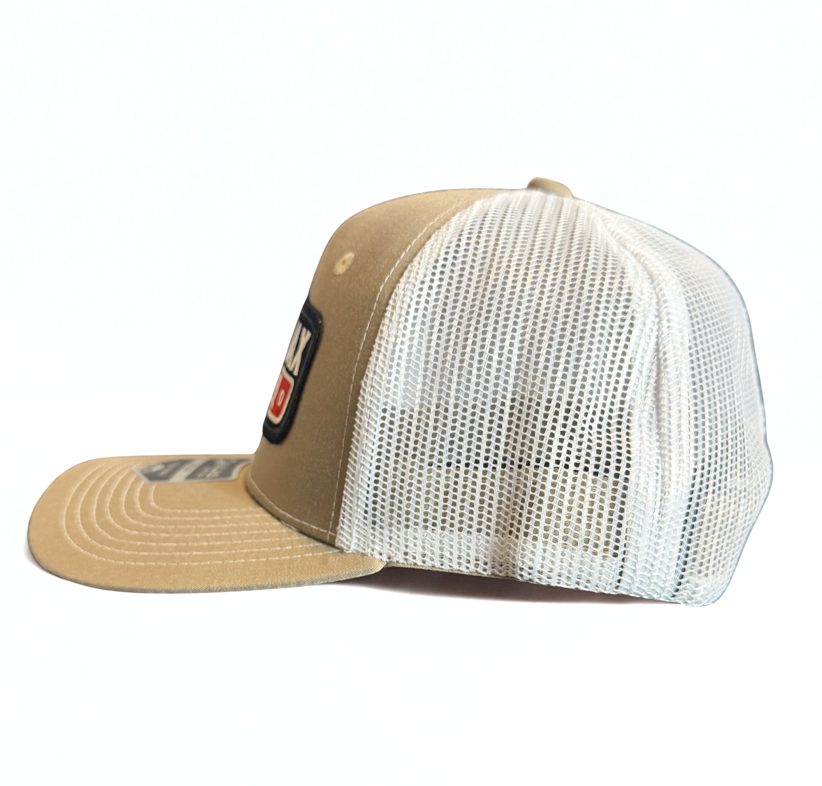Duramax Diesel Truck Embroidered Logo Premium Snapback Hat Beige White Adjustable Mesh Cap