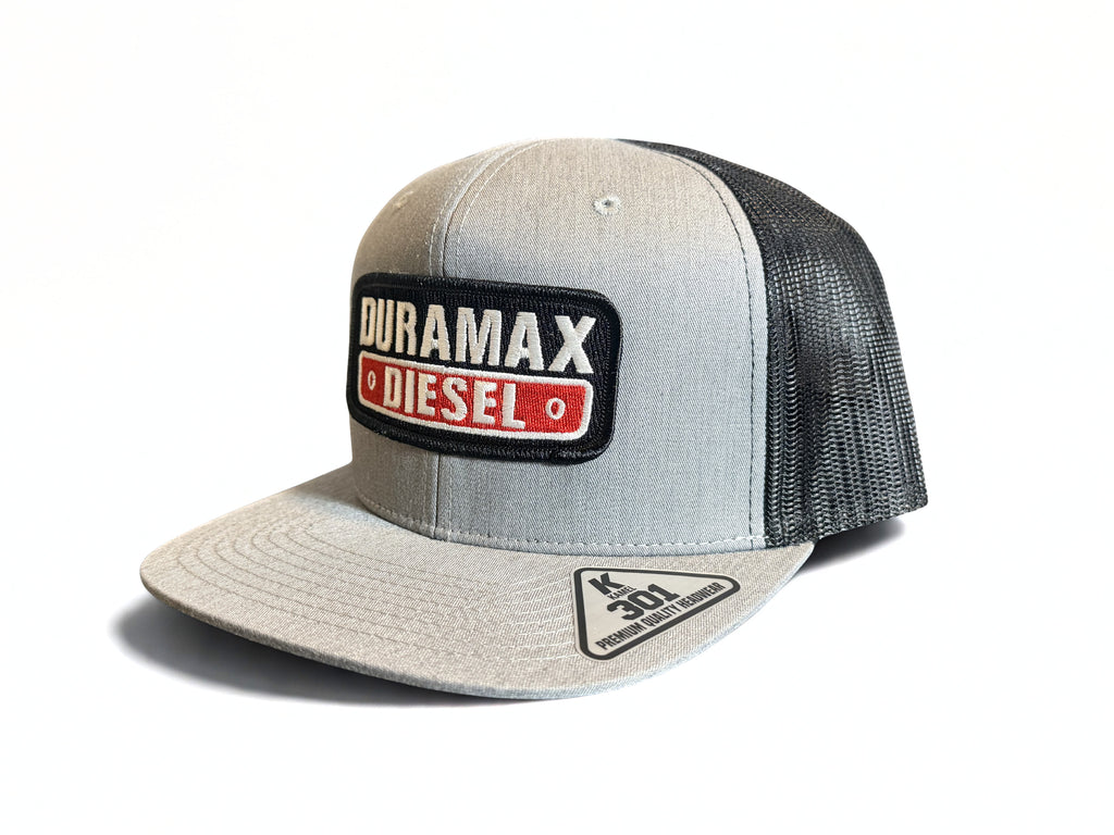 Duramax Diesel Truck Embroidered Logo Premium Snapback Hat Gray Black Adjustable Mesh Cap