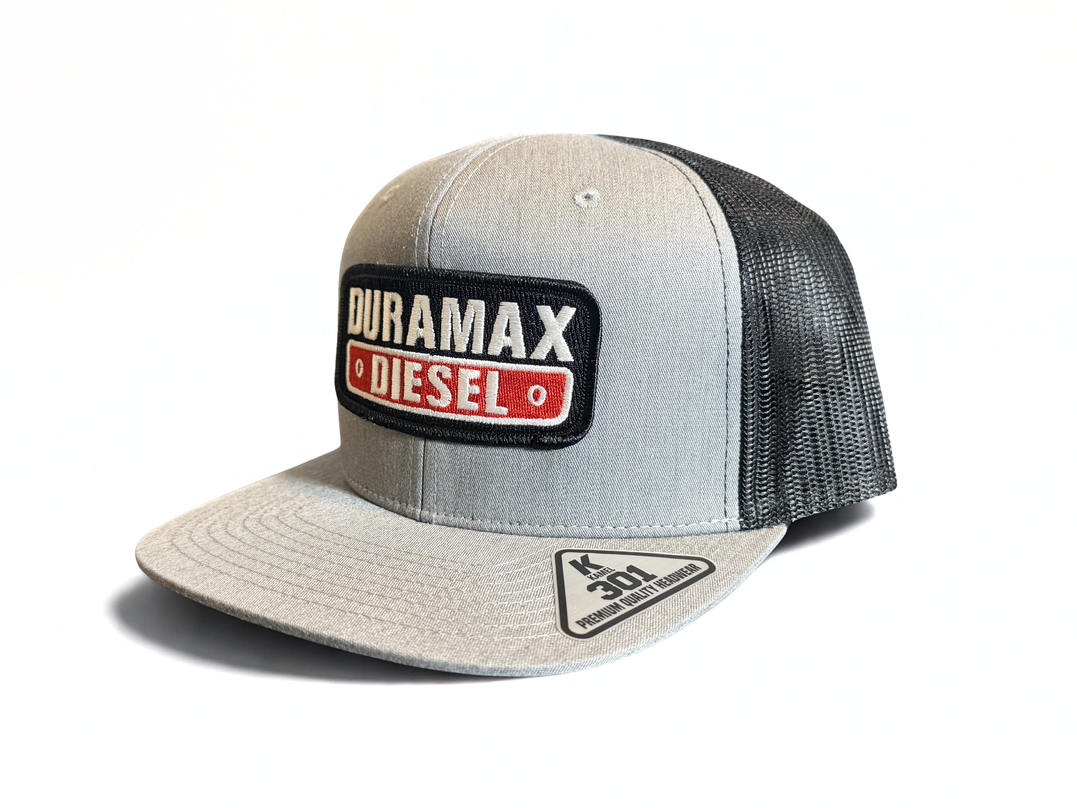 Duramax Diesel Truck Embroidered Logo Premium Snapback Hat Gray Black Adjustable Mesh Cap