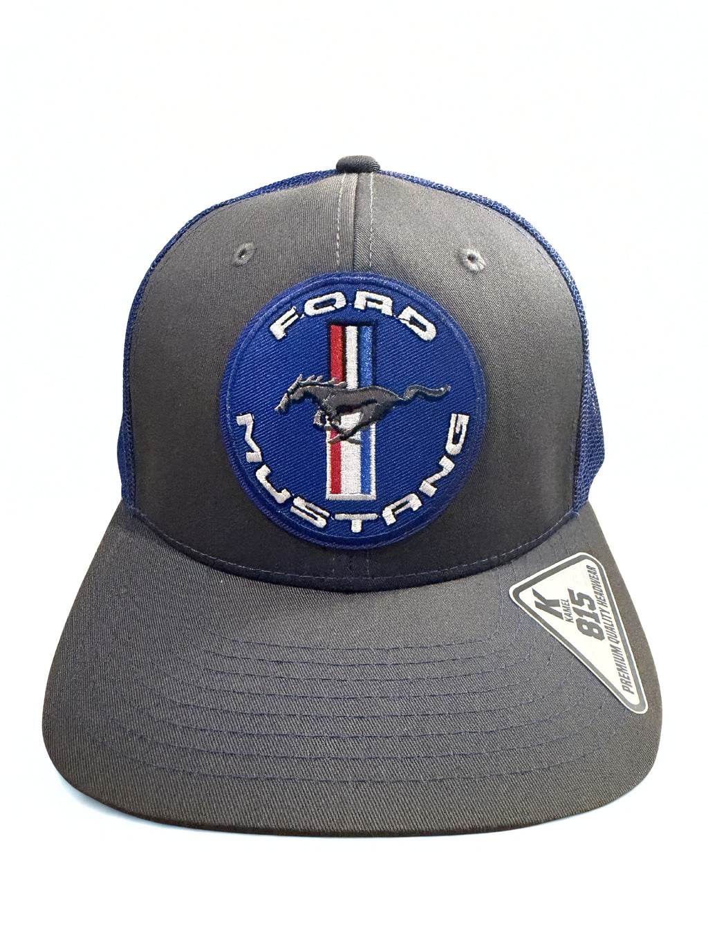 Ford Mustang Embroidered Logo Premium Snapback Hat Adjustable Red White Blue Mesh Cap