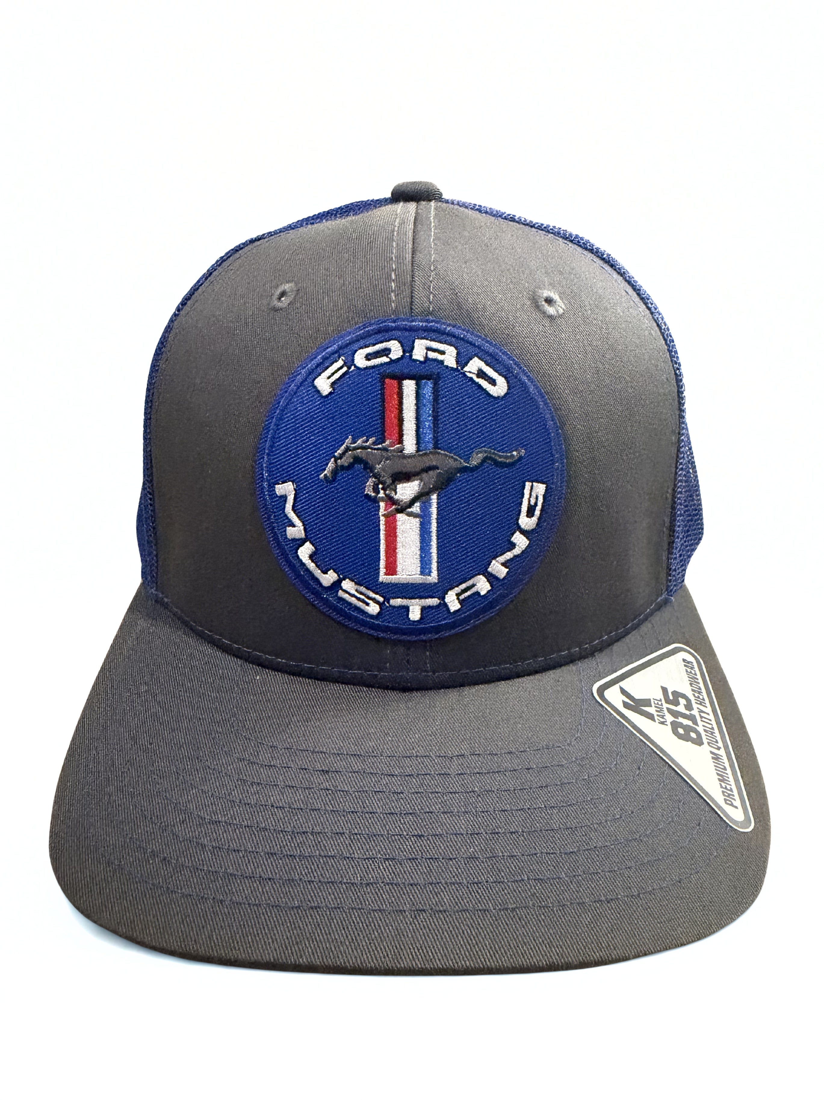 Ford Mustang Embroidered Logo Premium Snapback Hat Adjustable Red White Blue Mesh Cap