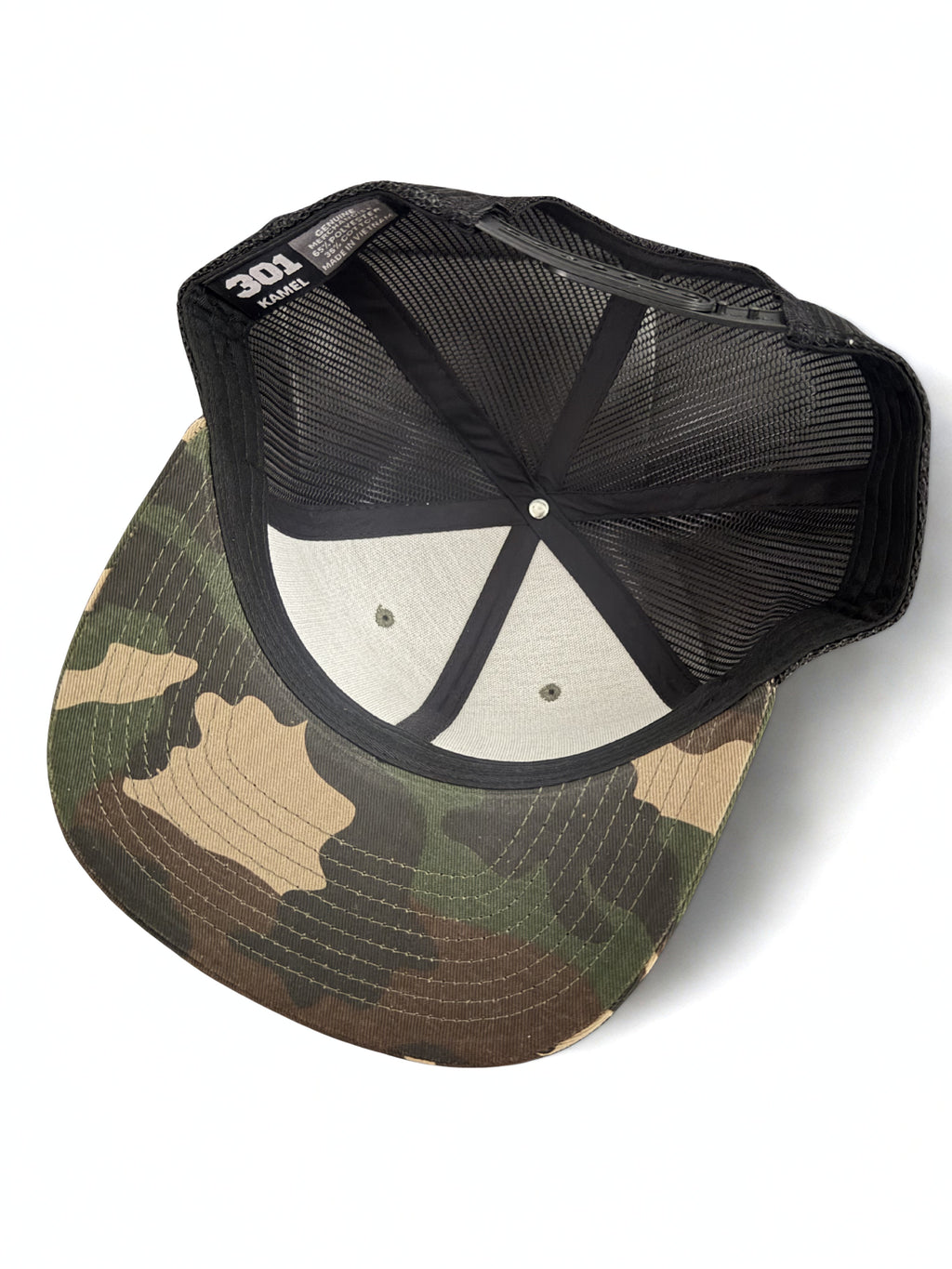 Ford Motor Company Snapback Hat Black Embroidered Logo Army Camo Adjustable Mesh Cap