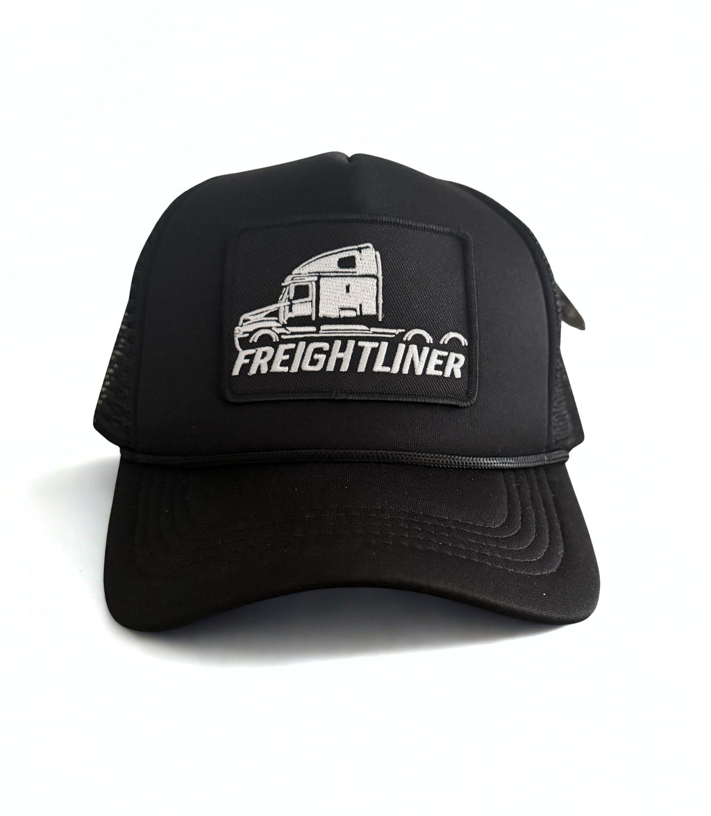 Freightliner Trucks Snapback Hat Embroidered Sleeper Truck Logo Black Adjustable Mesh Cap