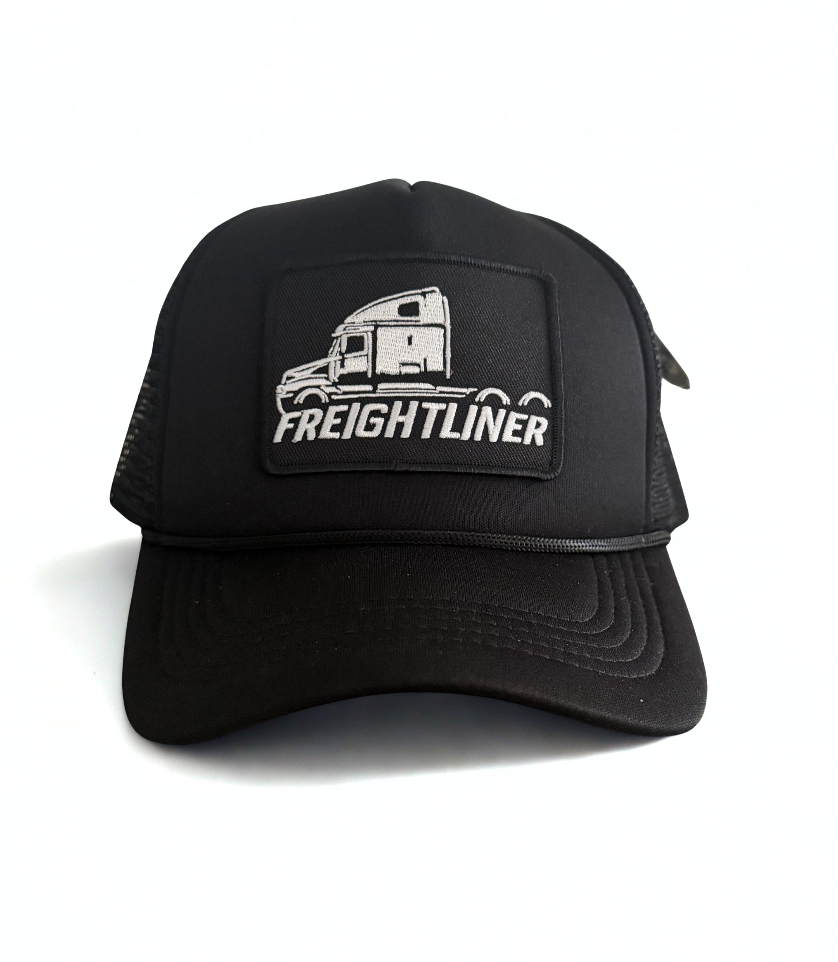 Freightliner Trucks Snapback Hat Embroidered Sleeper Truck Logo Black Adjustable Mesh Cap