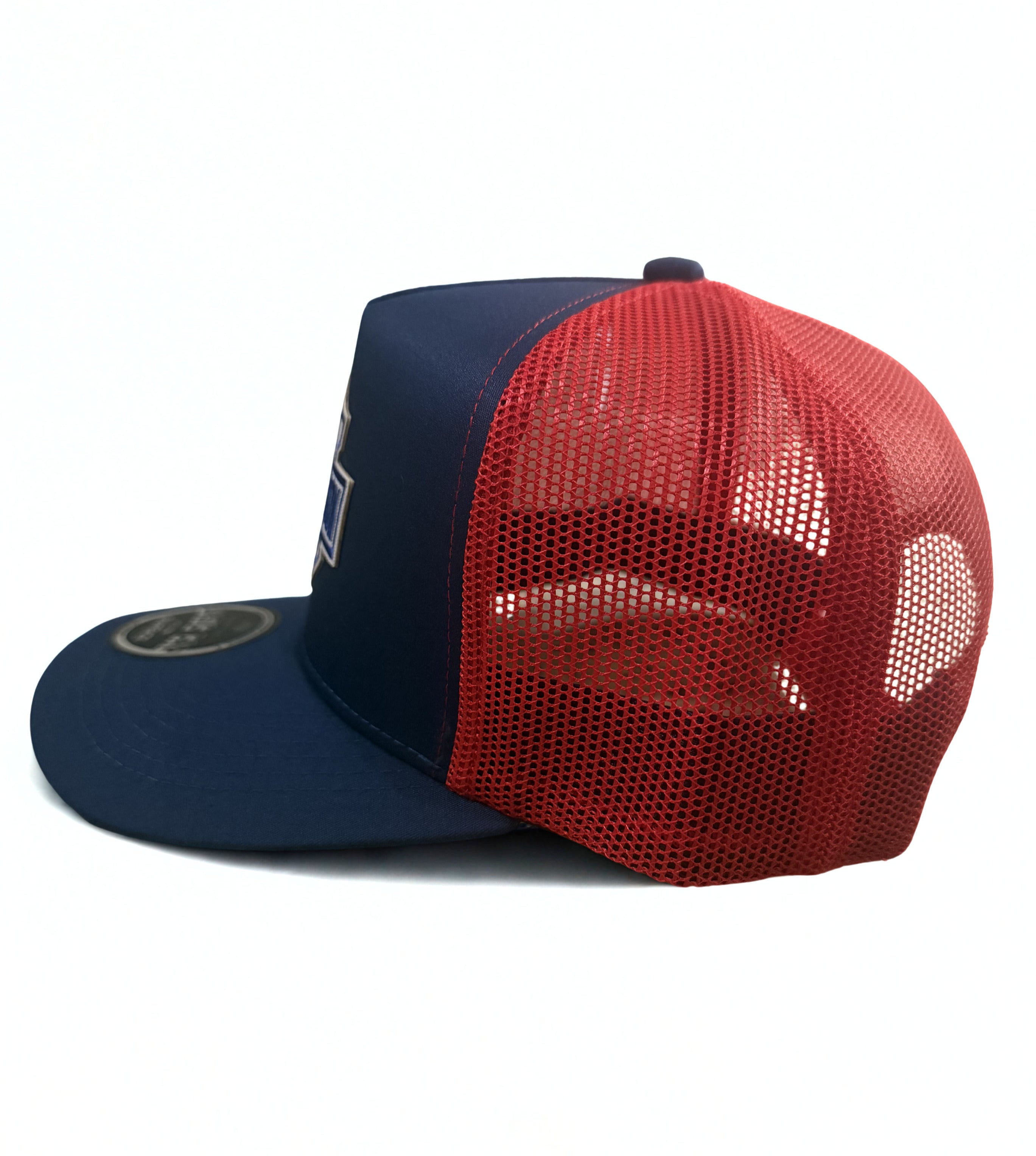 Harley Davidson Embroidered Blue Logo Mesh Snapback Hat American Flag Red White Blue Adjustable Cap