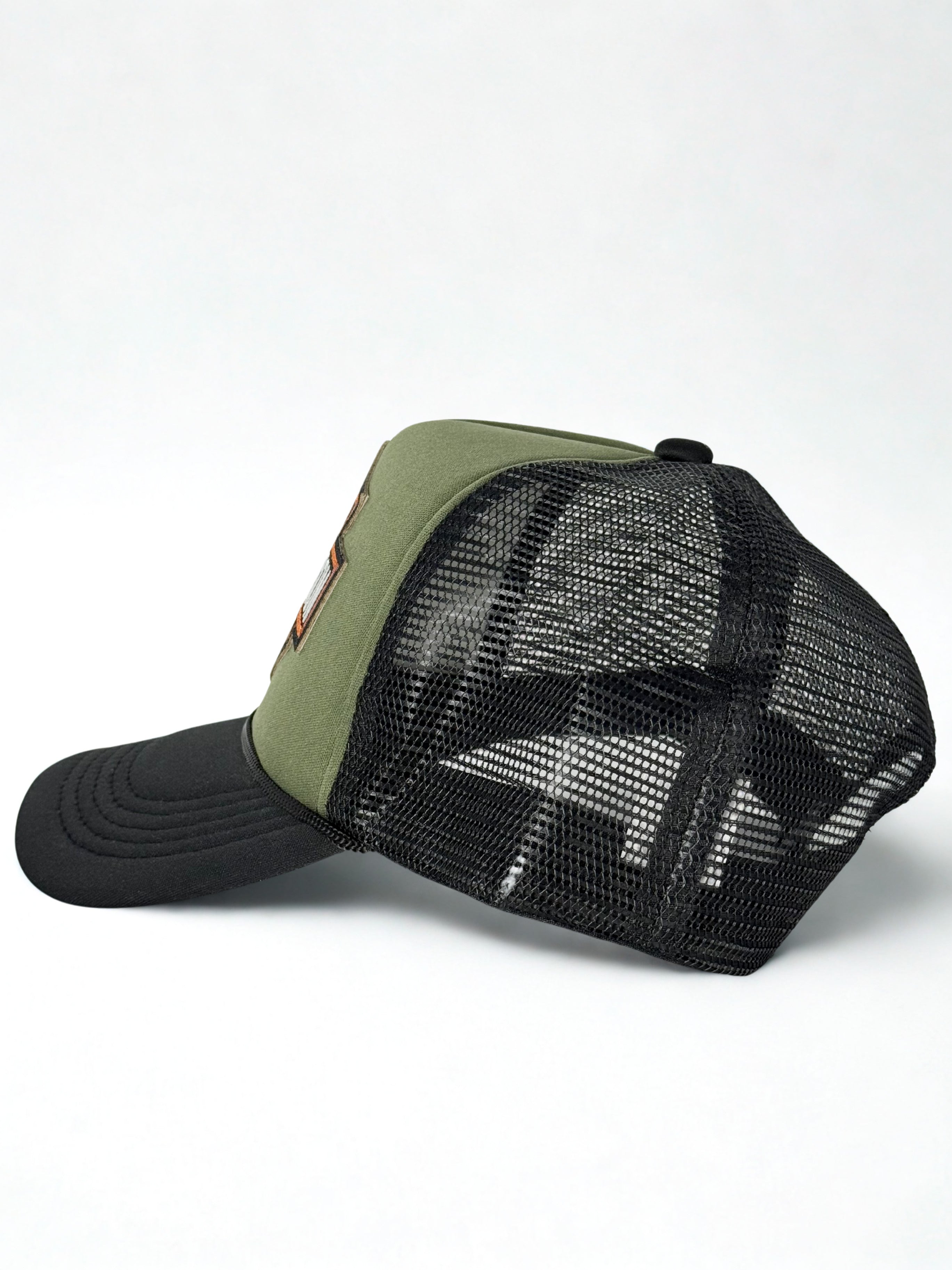 Harley Davidson Trucker Mesh Snapback Cap Olive Green/Black