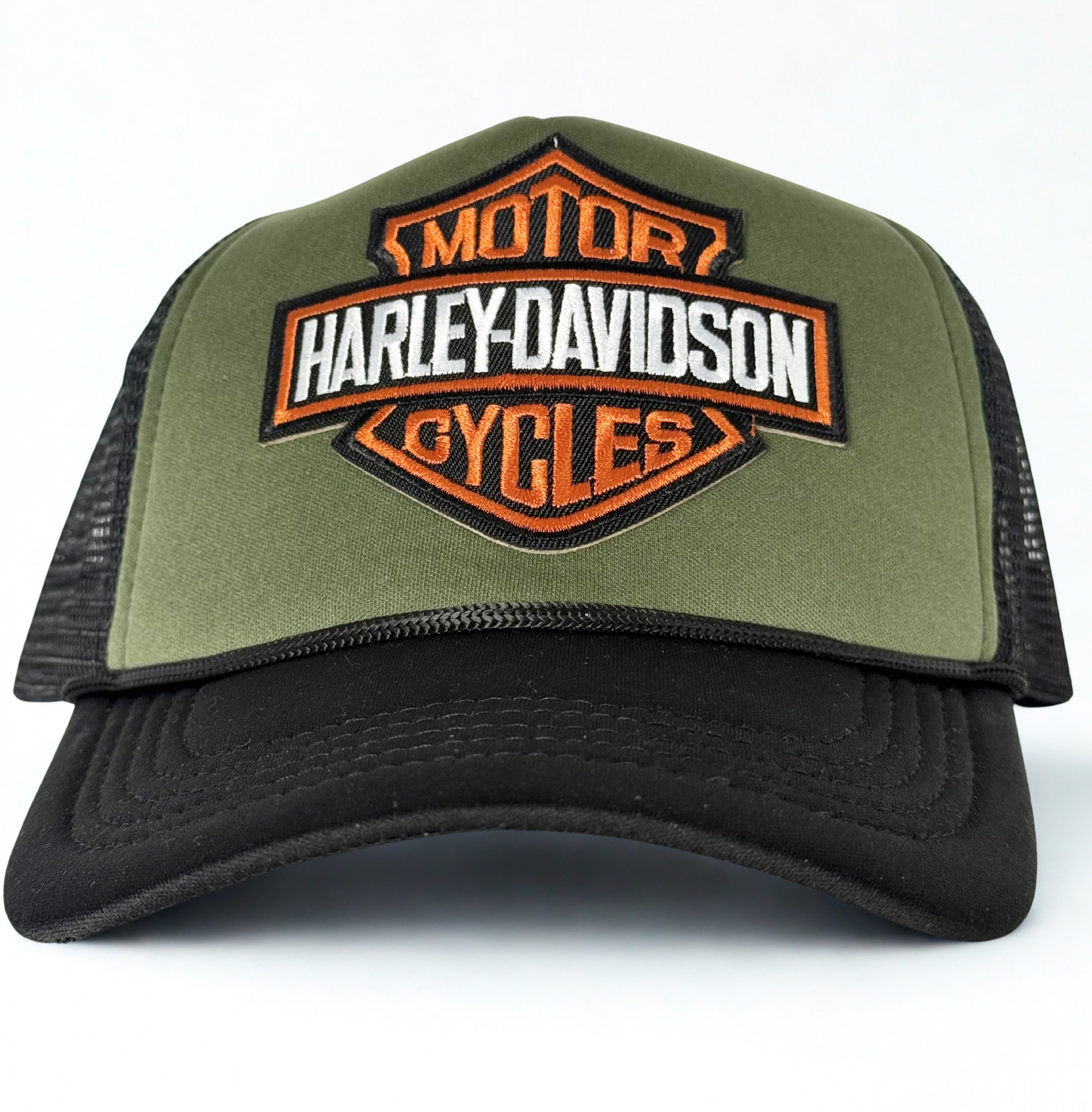 Harley Davidson Trucker Mesh Snapback Cap Olive Green/Black