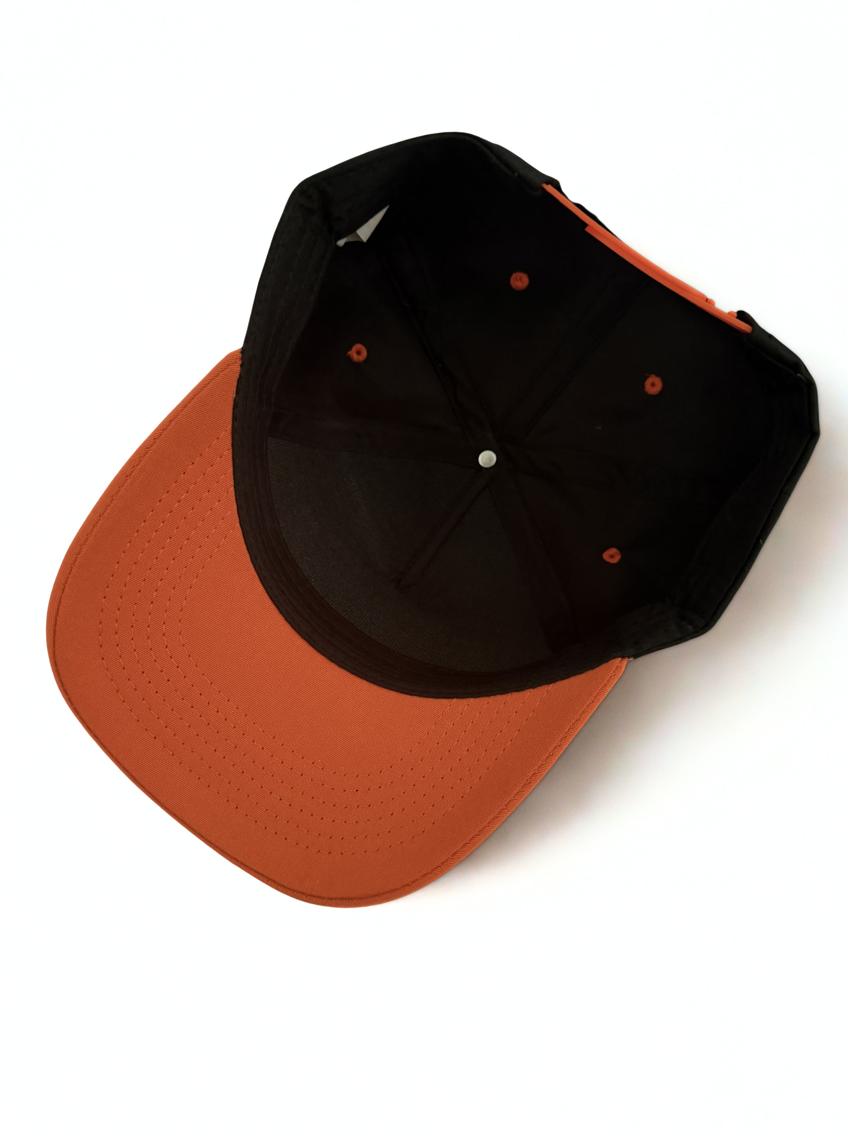 Harley Davidson Logo Orange and Black Snapback Hat