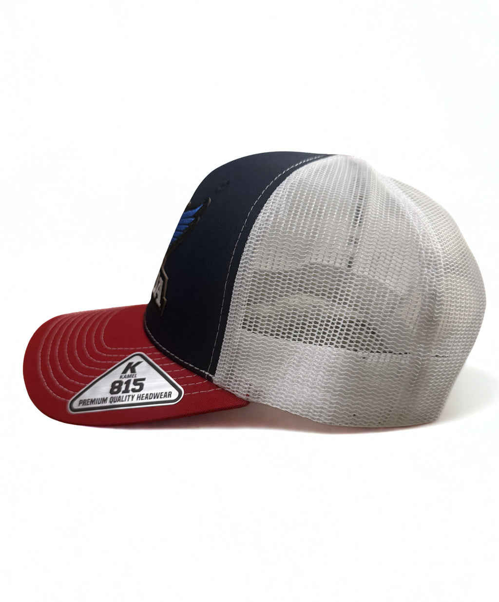 Honda Wings Logo Trucker Hat – Red White and Blue Mesh Snapback Adjustable Cap – Premium Embroidered Logo Hat